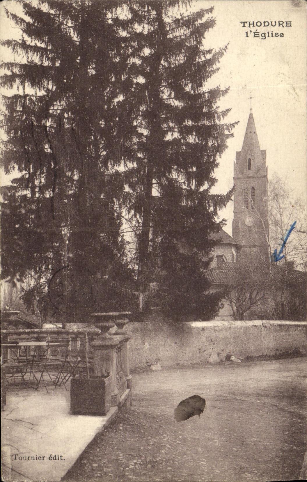 VINTAGE POSTCARD Thodure L Church