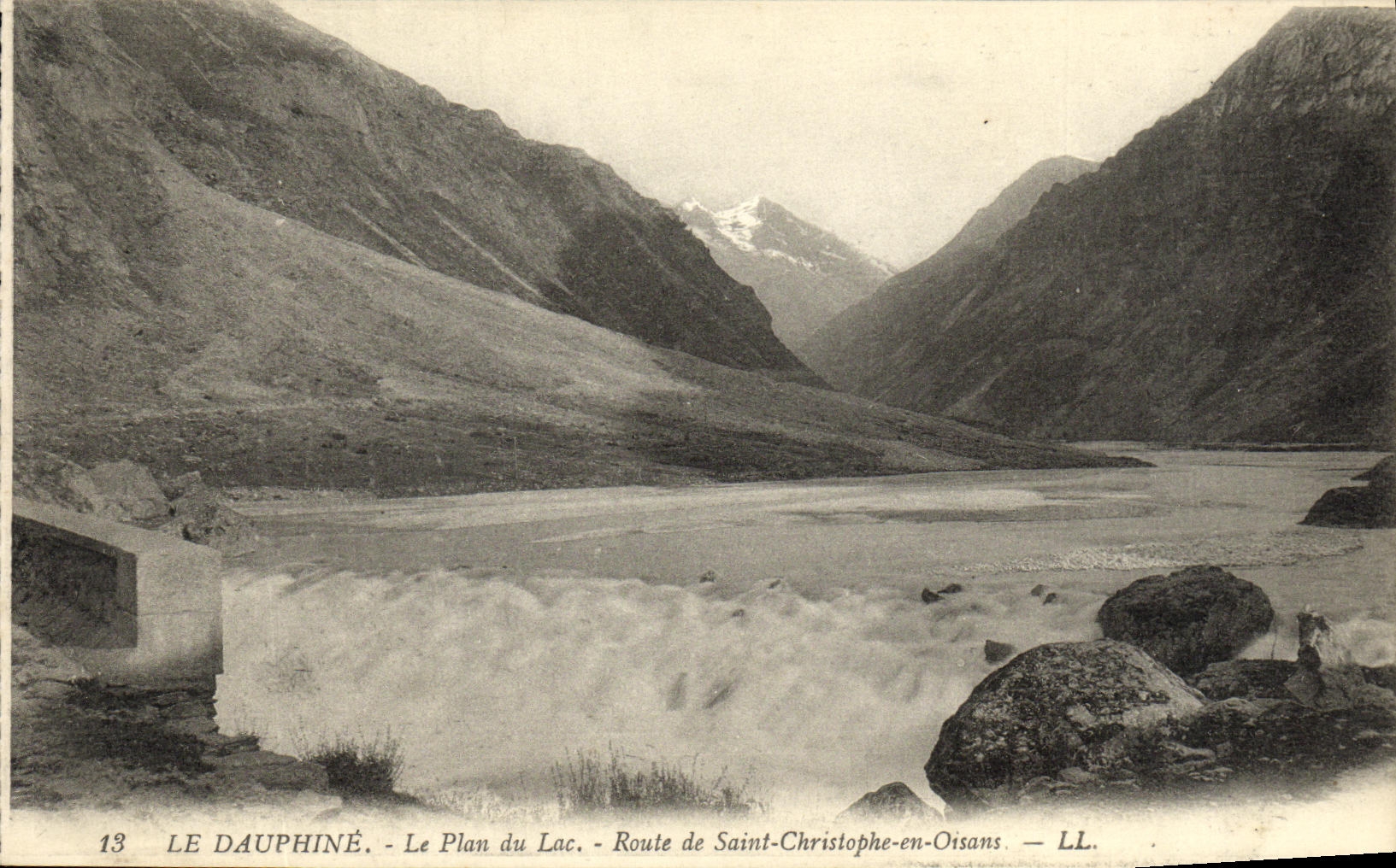 VINTAGE POSTCARD Dauphine the Plan of the Lake Road of Saint Christophe in Oisans