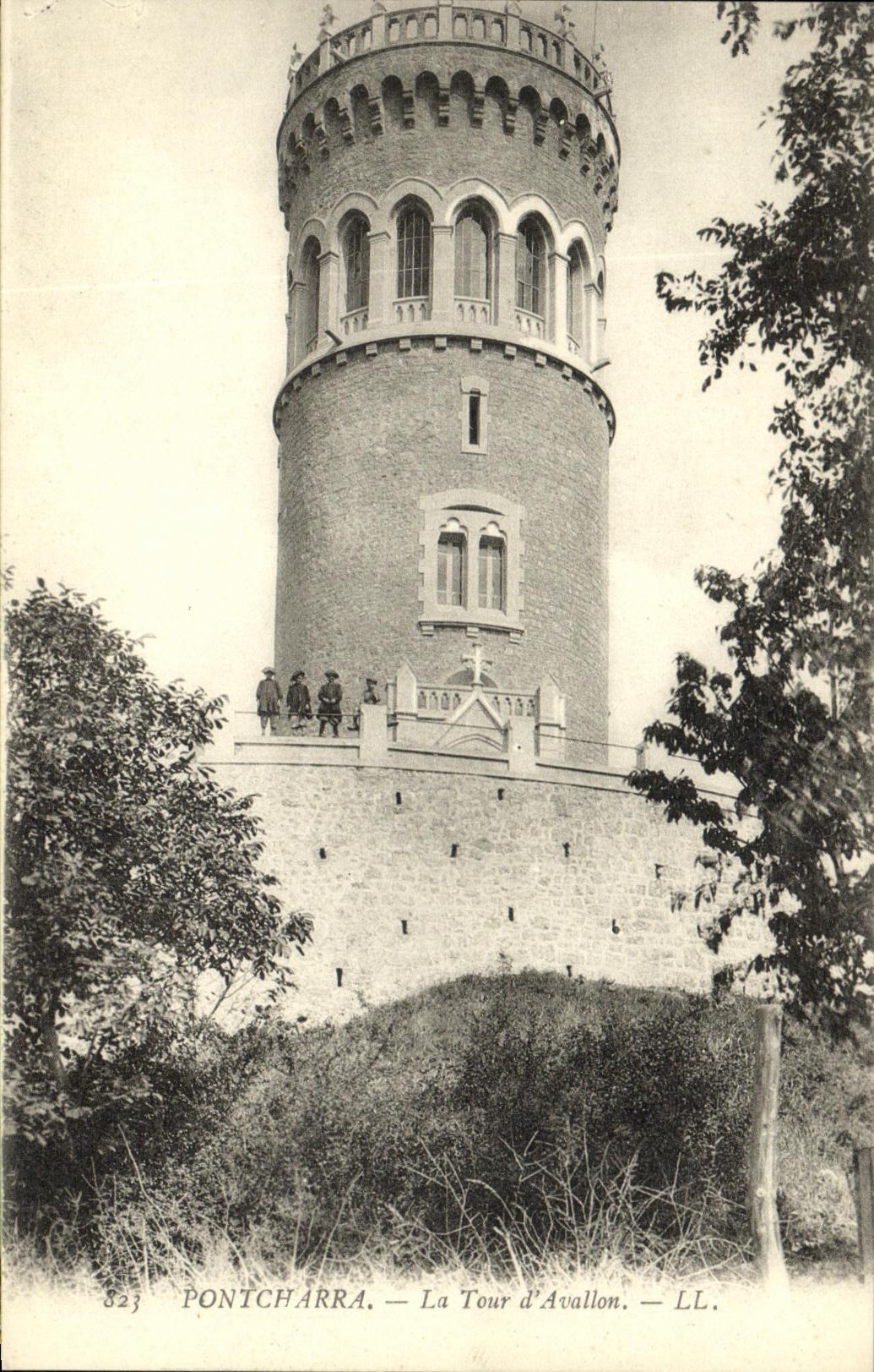 VINTAGE POSTCARD Pontcharra the Tower D Auallon