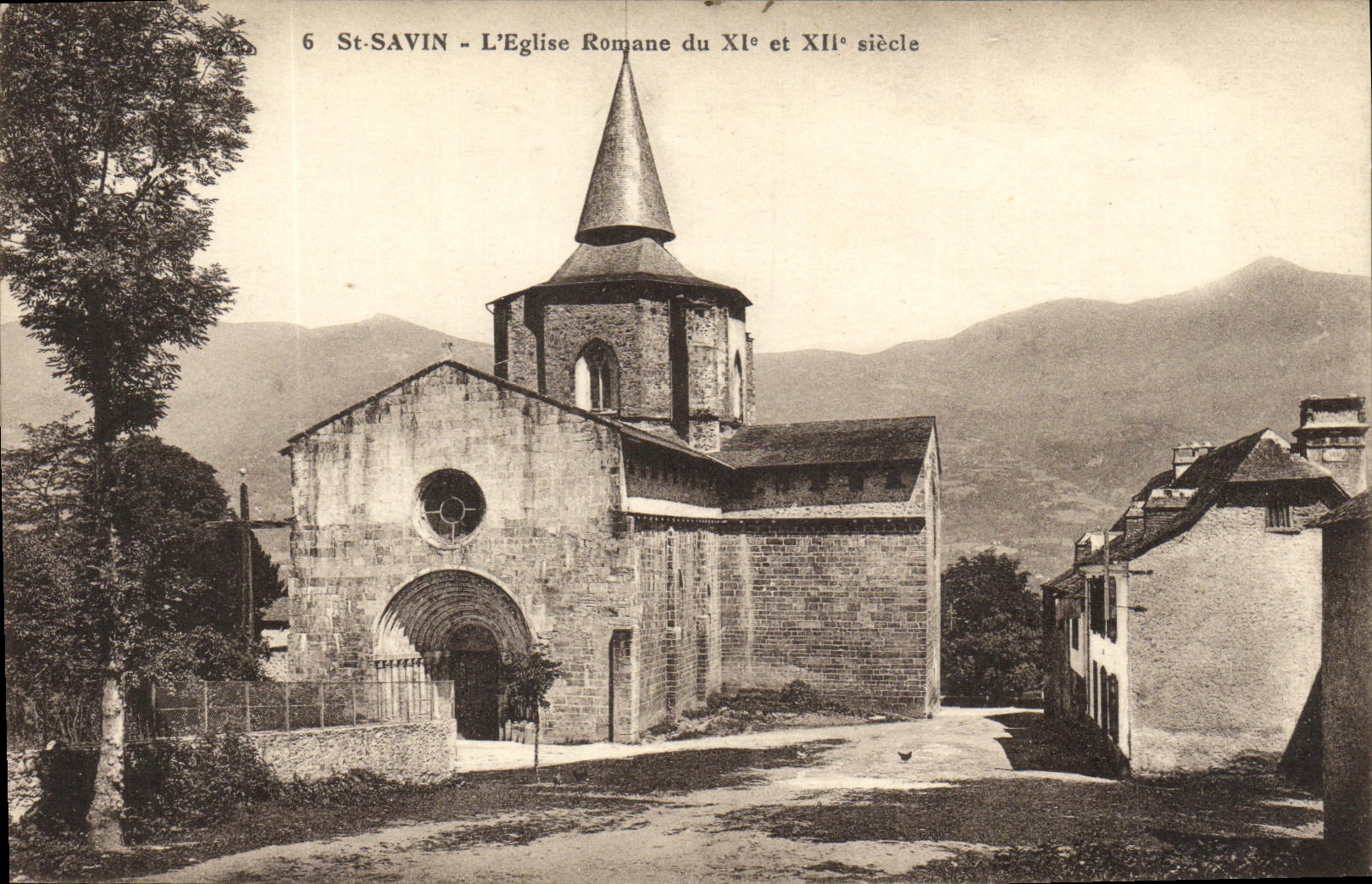 VINTAGE POSTCARD St Savin L Romance Church of the 11 and 12th