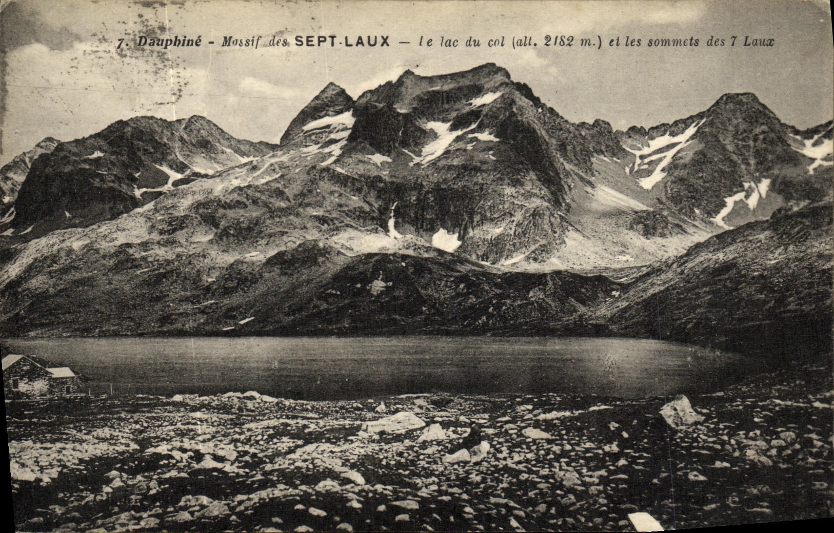 VINTAGE POSTCARD Dauphine Solid mass of the Seven Laux and tops of the 7 Laux