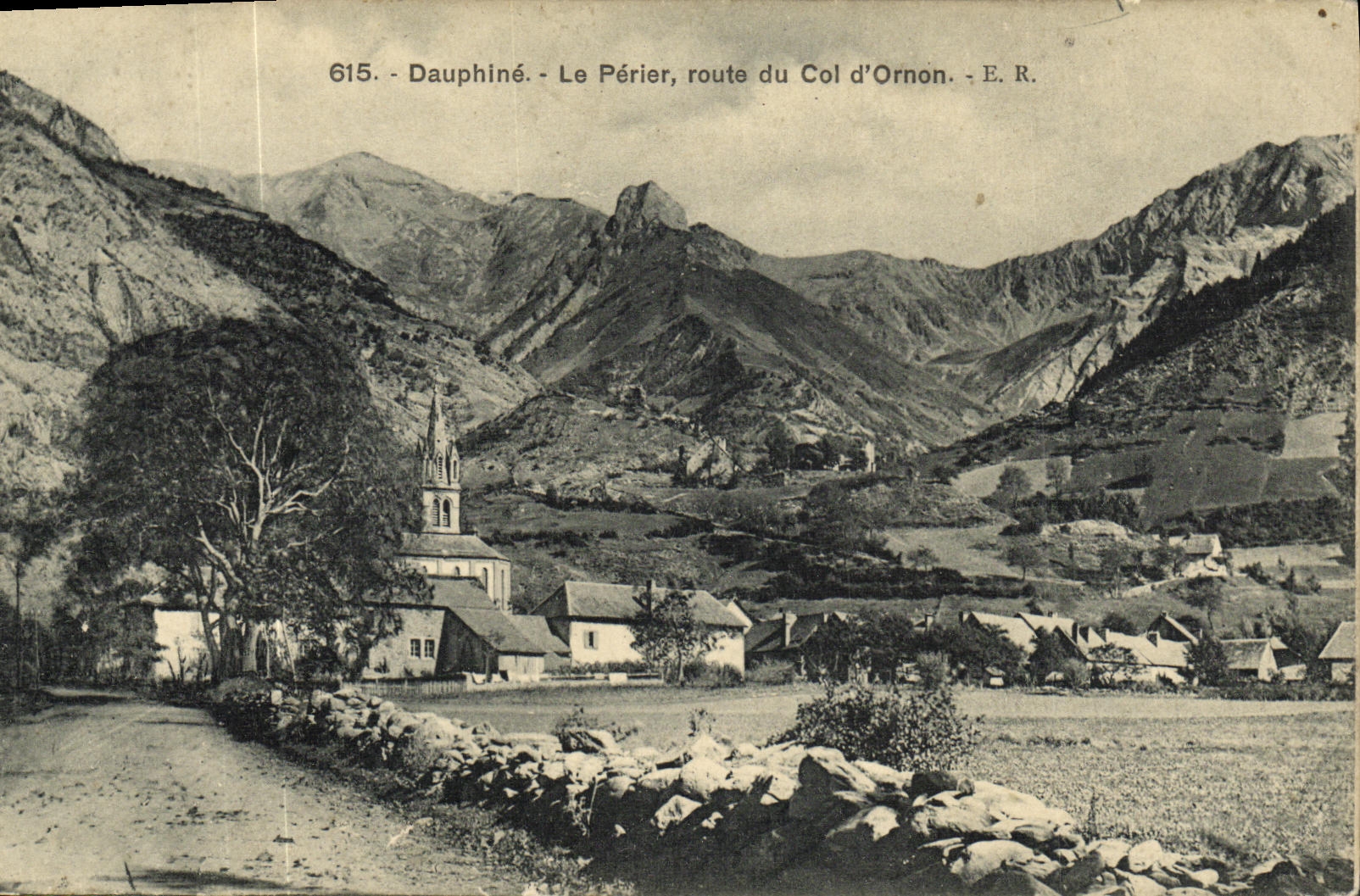 VINTAGE POSTCARD Dauphine Perier road of the Collar D Ornon