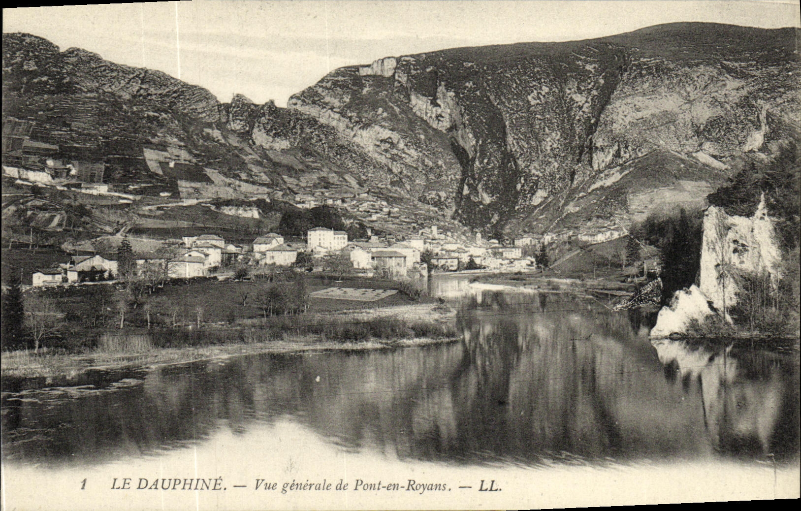 VINTAGE POSTCARD the Dauphine one View of Bridge in Royans