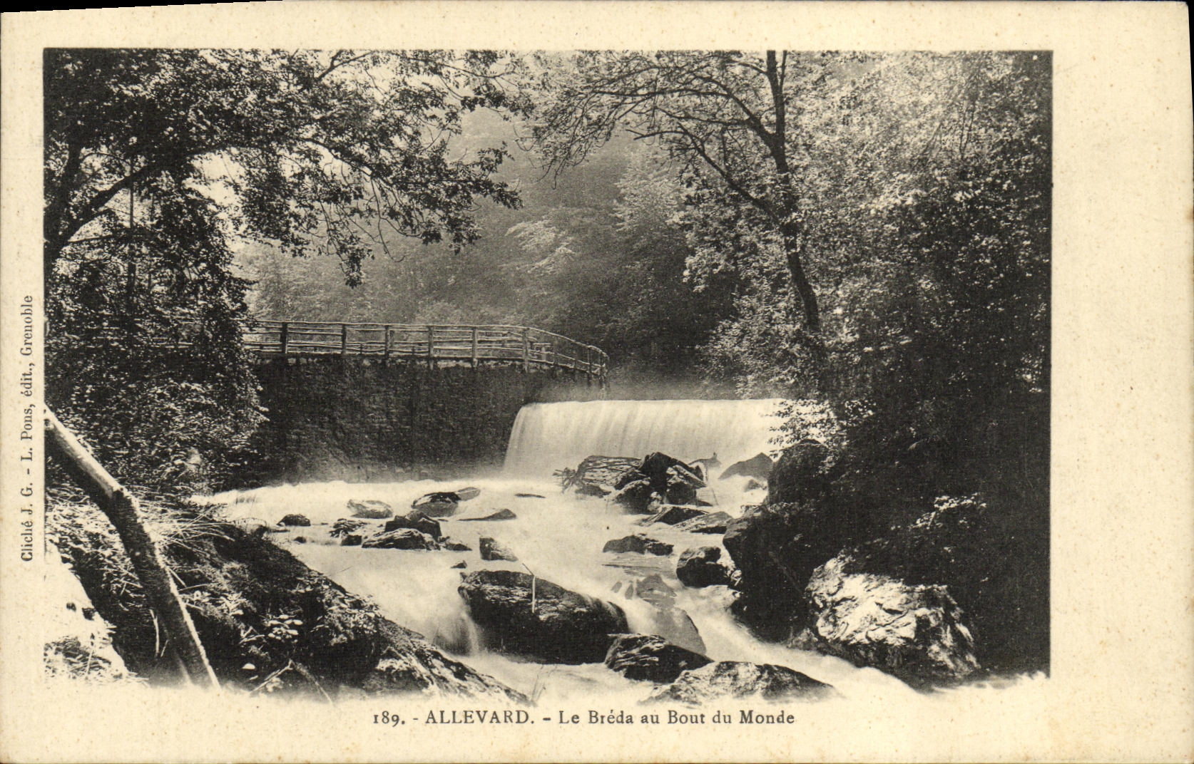 VINTAGE POSTCARD Allevard Breda at the end of the World