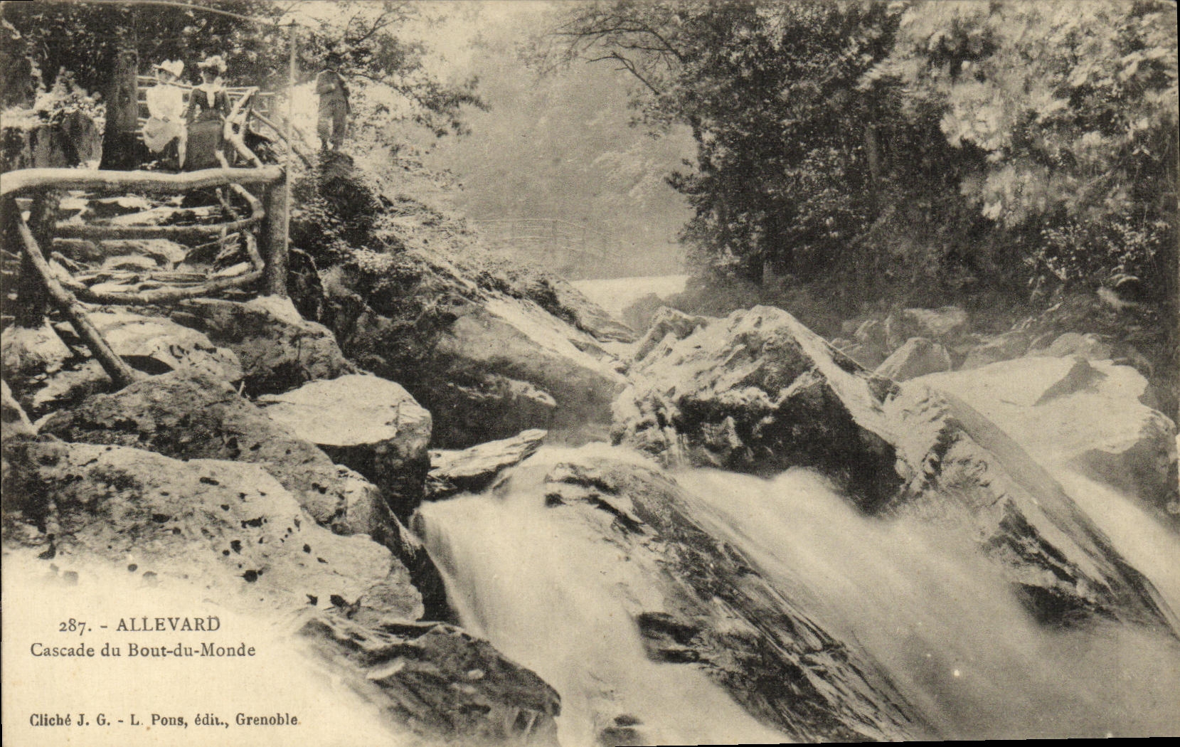 VINTAGE POSTCARD Allevard Cascades of the End of the World