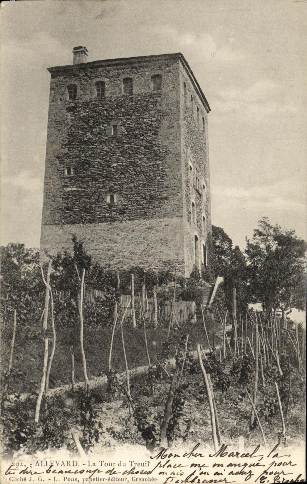 VINTAGE POSTCARD Allevard the Tower of the Winch