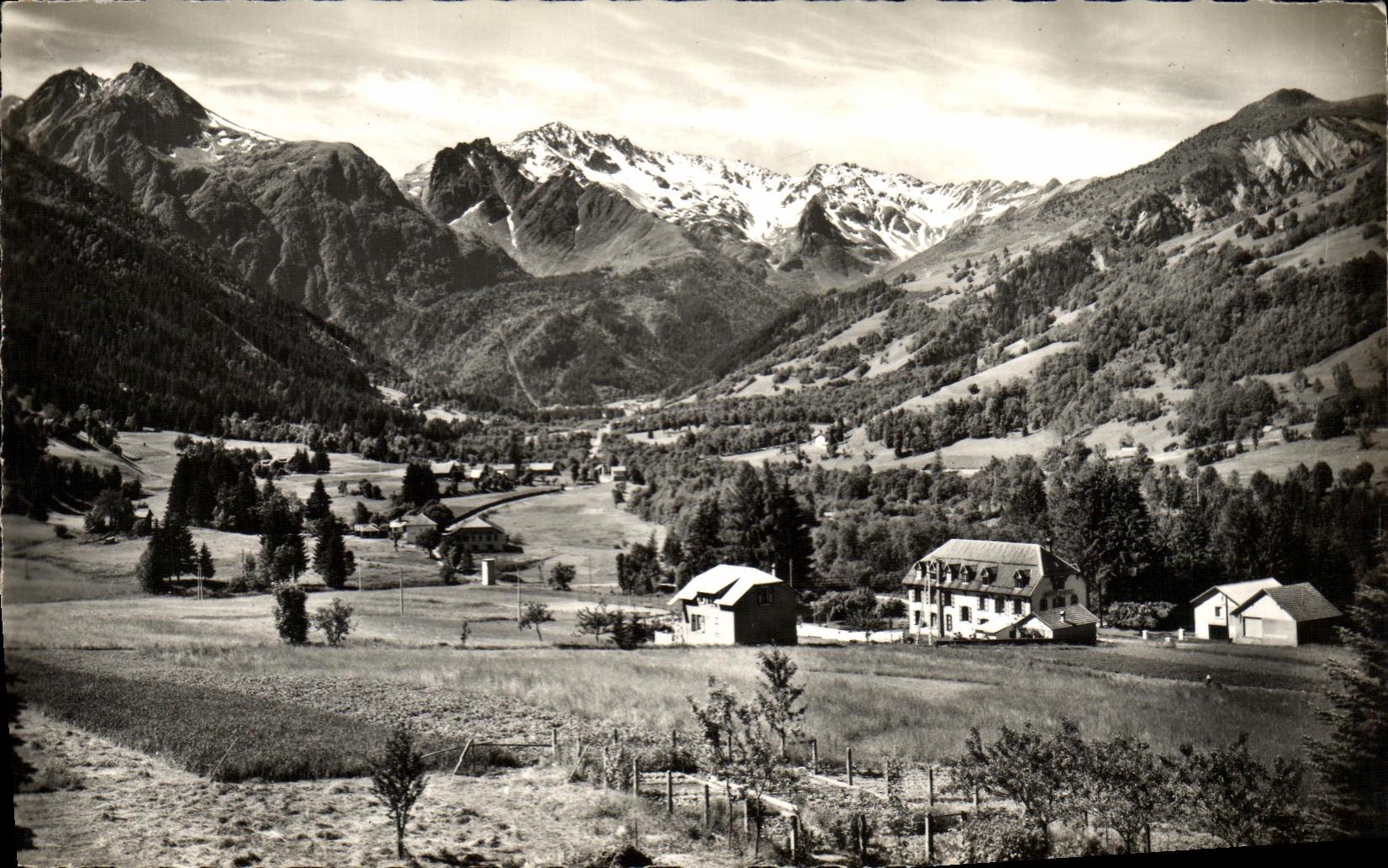 MODERN CARD Dauphine Isere the Tool bag D Allevard hotels of Curtillard estival Station and solid mass of the Seven Laux