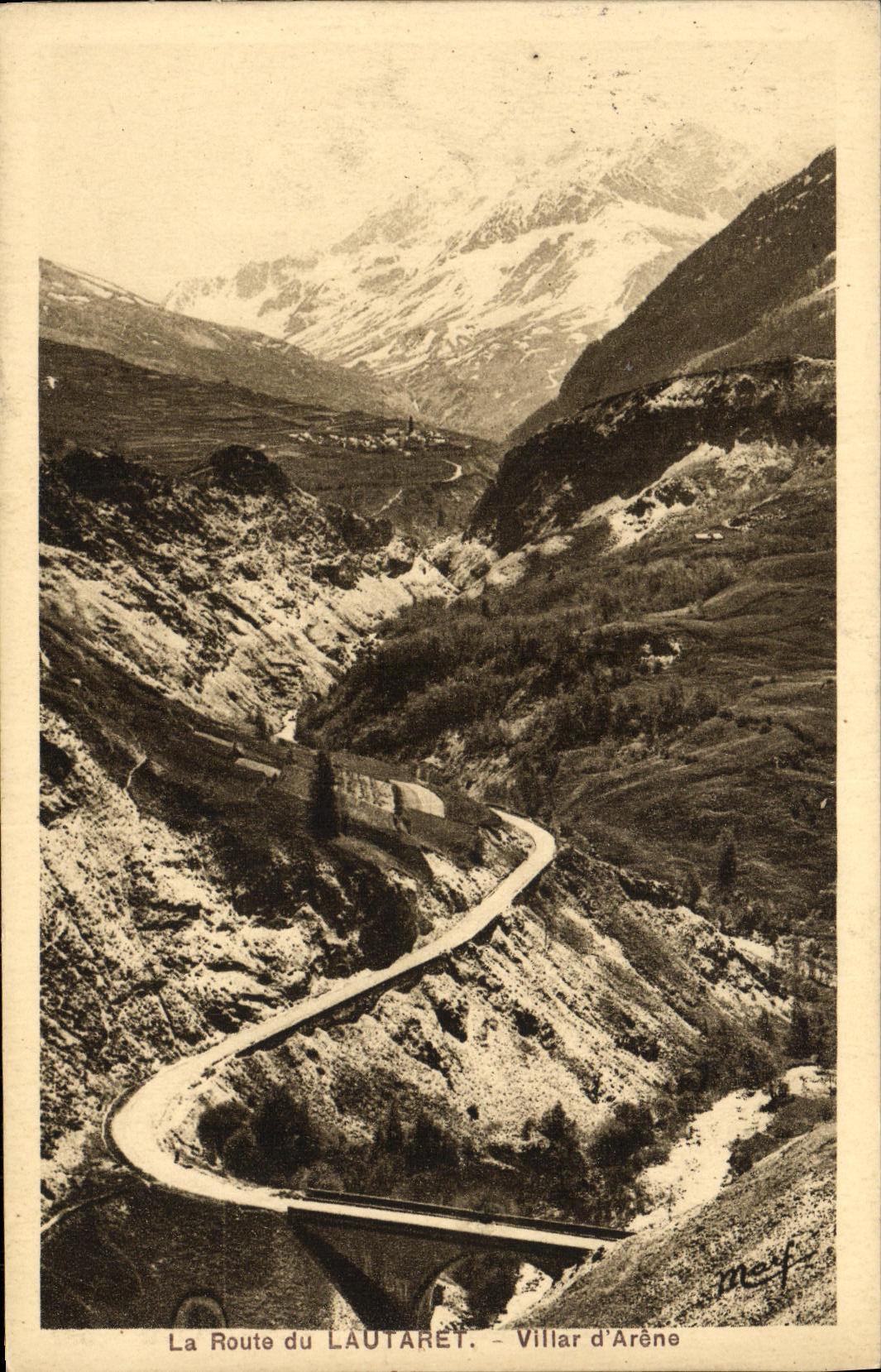 POSTAL de la VENDIMIA el camino de la arena de Lautaret Villar D