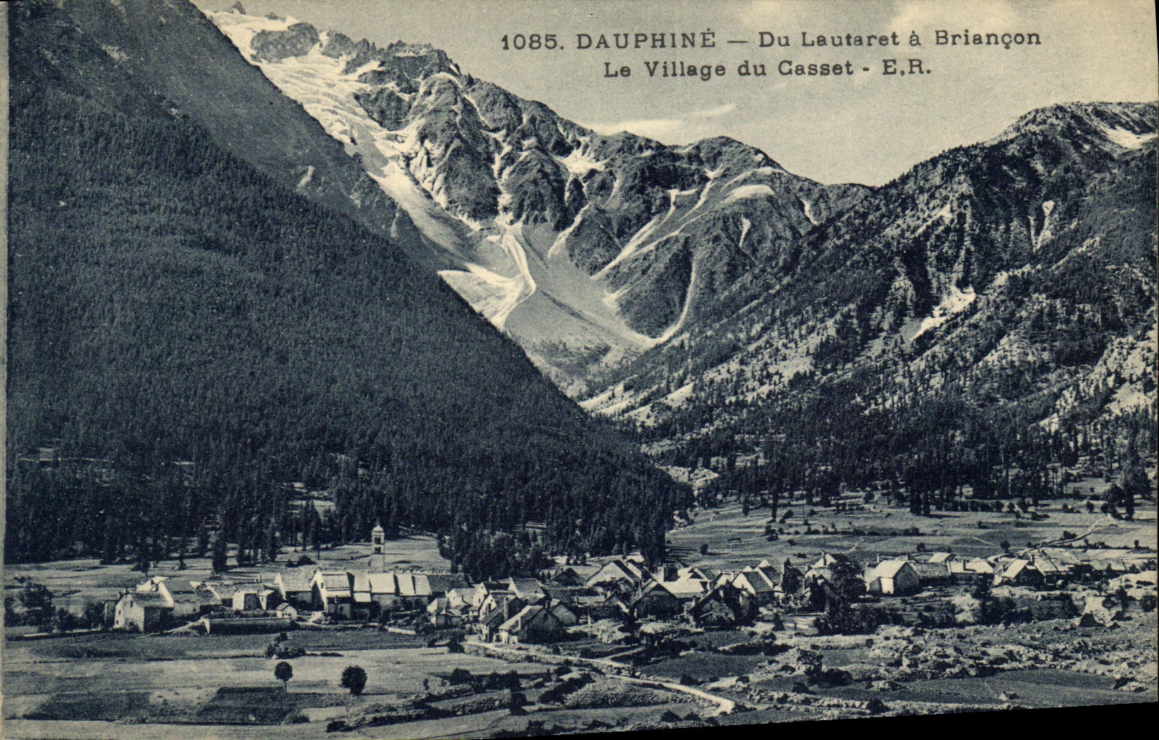 VINTAGE POSTCARD Dauphine Of Lautaret has Briancon the Village of Casset