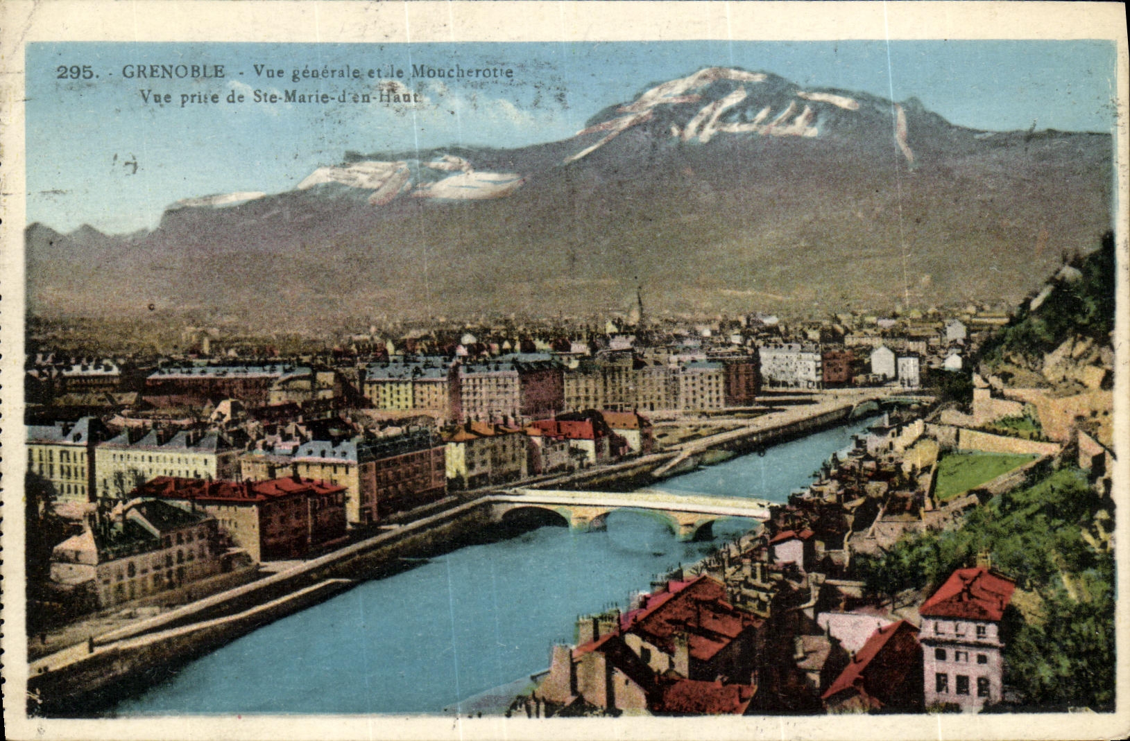 Opinion y Moucherotie de Grenoble de la POSTAL de la VENDIMIA vista del co  Marie D en tapa