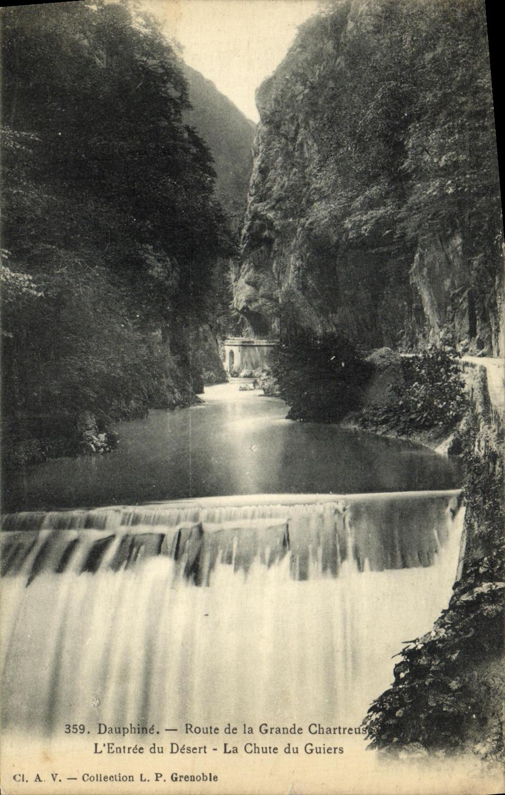 Camino de Dauphine de la POSTAL de la VENDIMIA de L chartreuse grande incorporado de servicios la caida de Guiers