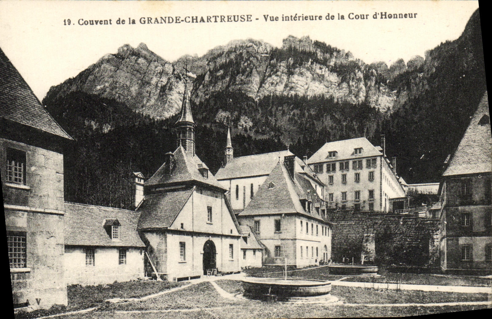 Convento de la POSTAL de la VENDIMIA del interior visto chartreuse grande del honor de la corte D