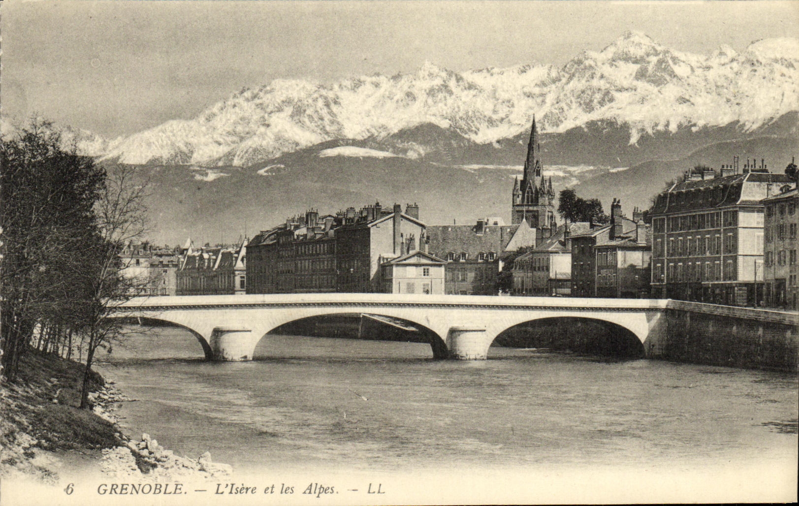 POSTAL Grenoble L lsere y las montanas de la VENDIMIA