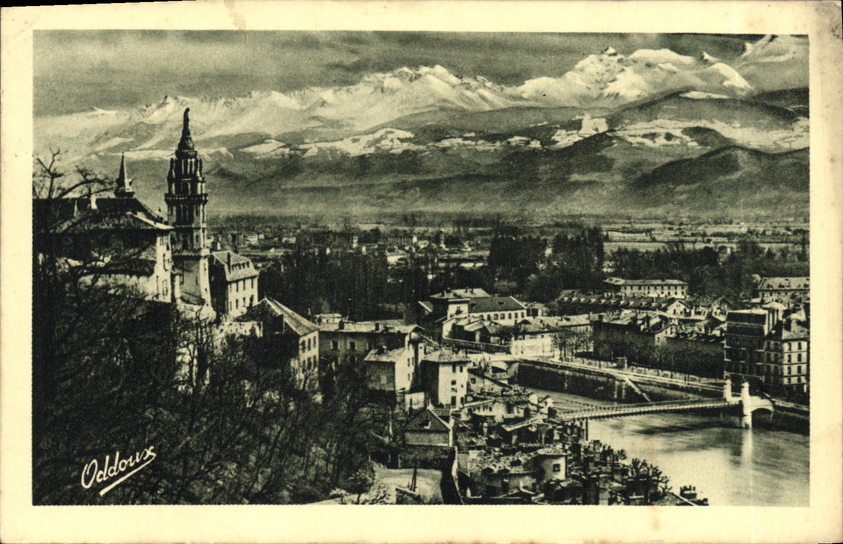 VINTAGE POSTCARD Grenoble Marie Saint the Alps