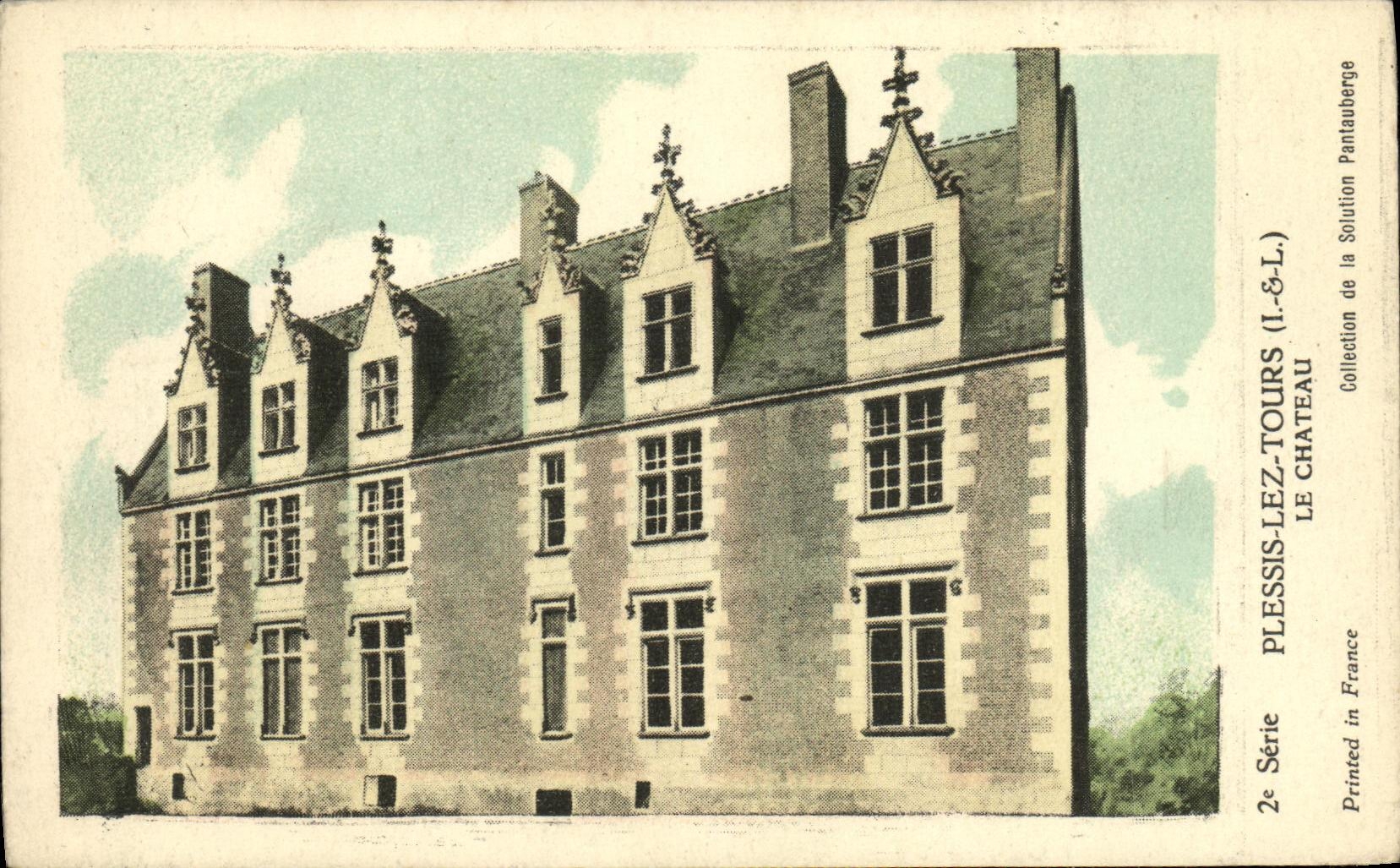 VINTAGE POSTCARD Plessis Lez Tours the Castle