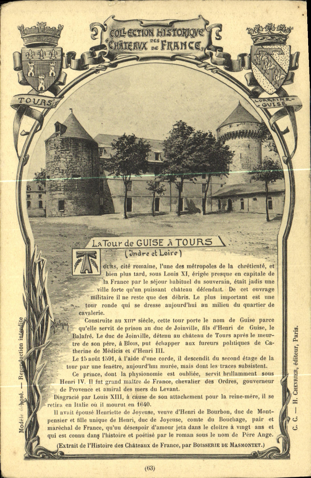 VINTAGE POSTCARD the tower of Own way has Tours