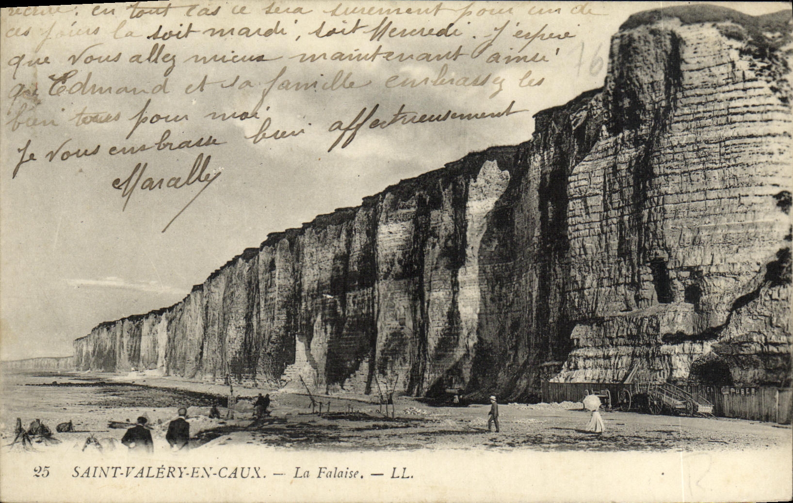 St Valerio de la POSTAL de la VENDIMIA en Caux el acantilado