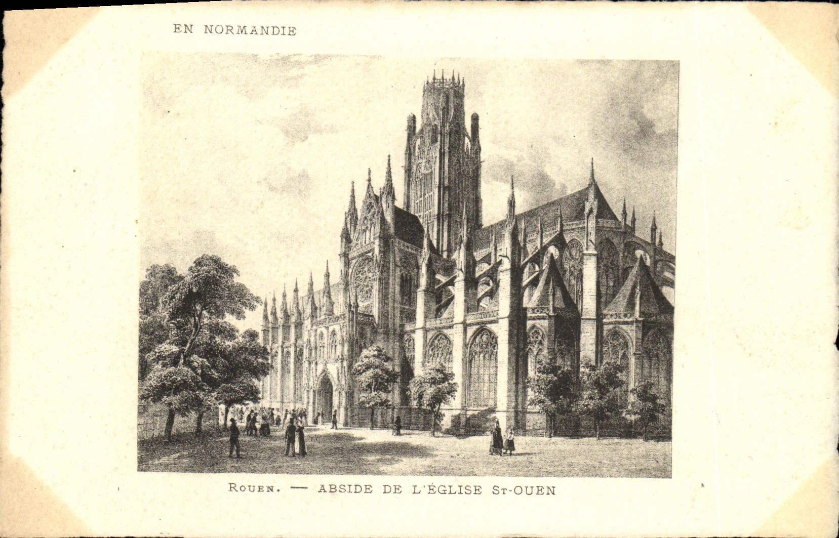 VINTAGE POSTCARD Rouen Apse Of L Church St Ouen