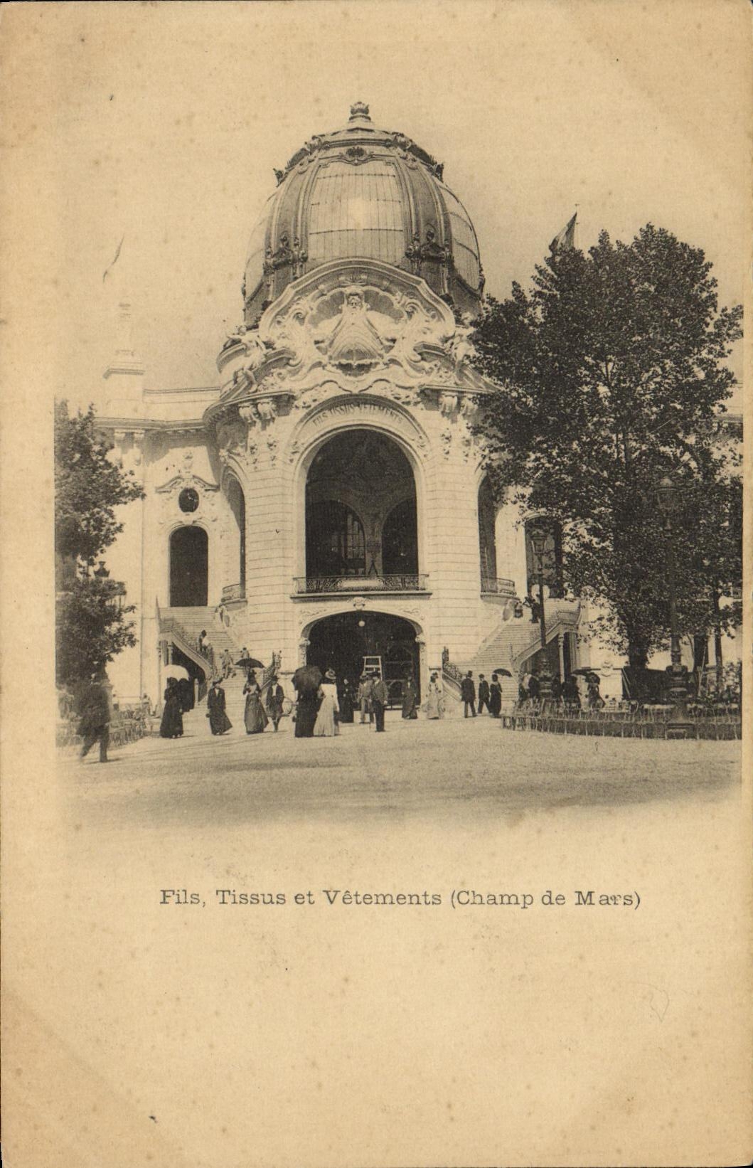 Alambre y Vetements de Paris Tiissus de la POSTAL de la VENDIMIA