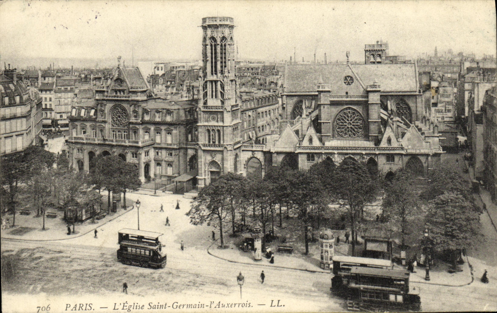 VINTAGE POSTCARD Paris L Church Saint Germain