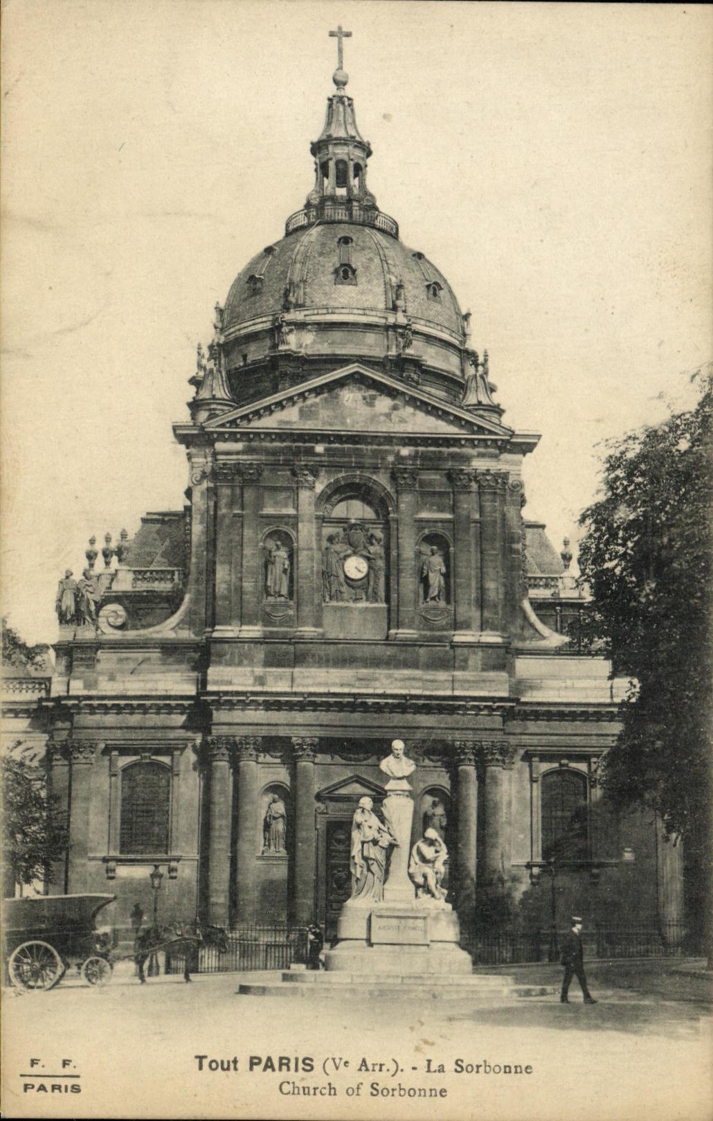 VINTAGE POSTCARD Paris All the Sorbonne Church
