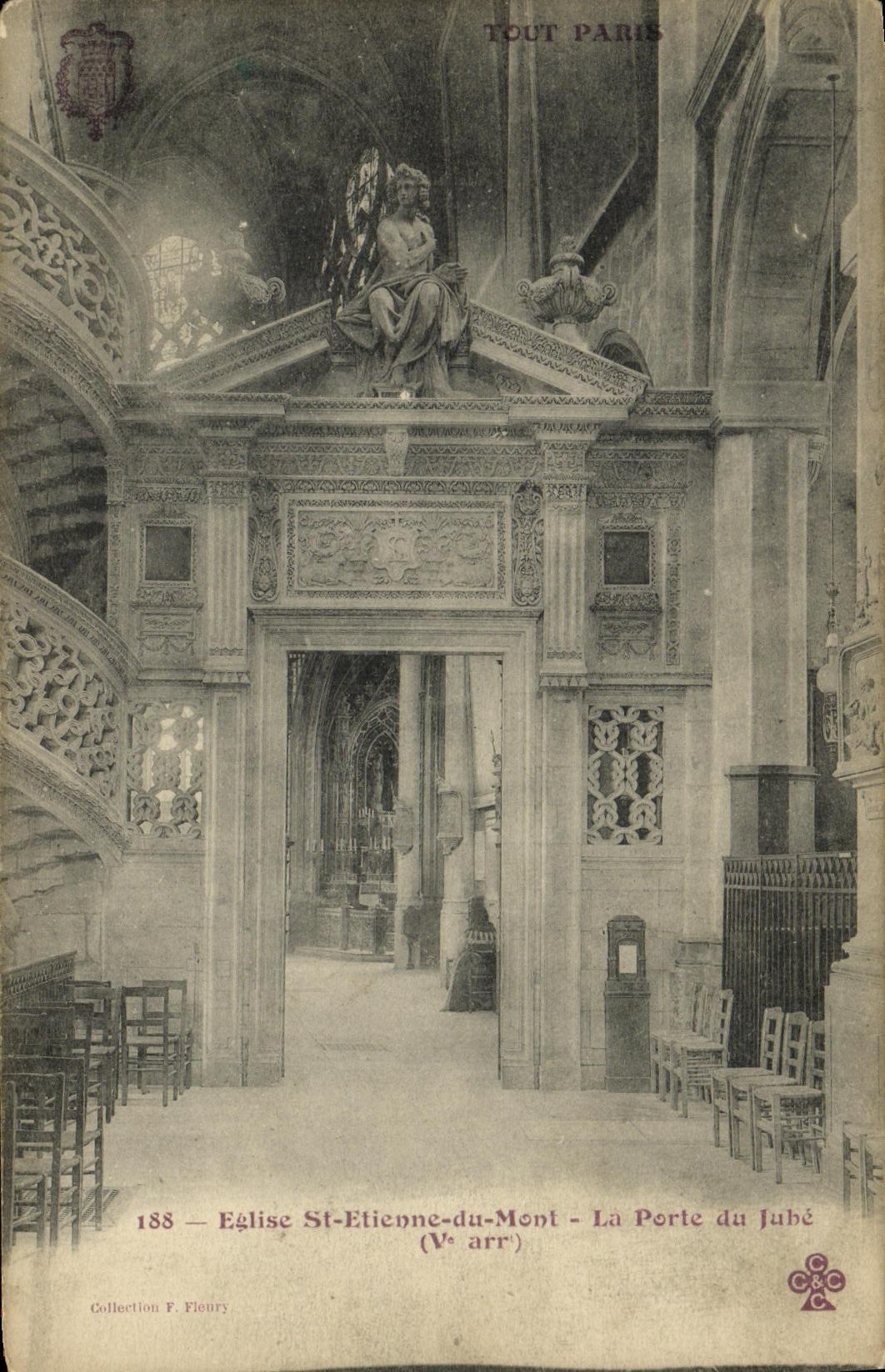 CPA Eglise St Etienne du Mont La Porte du jube