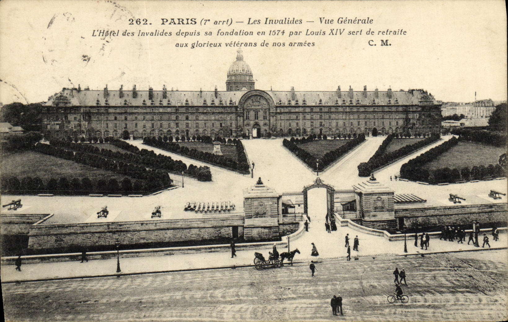 CPA Paris Les Invalides Vue Generale L Hotel