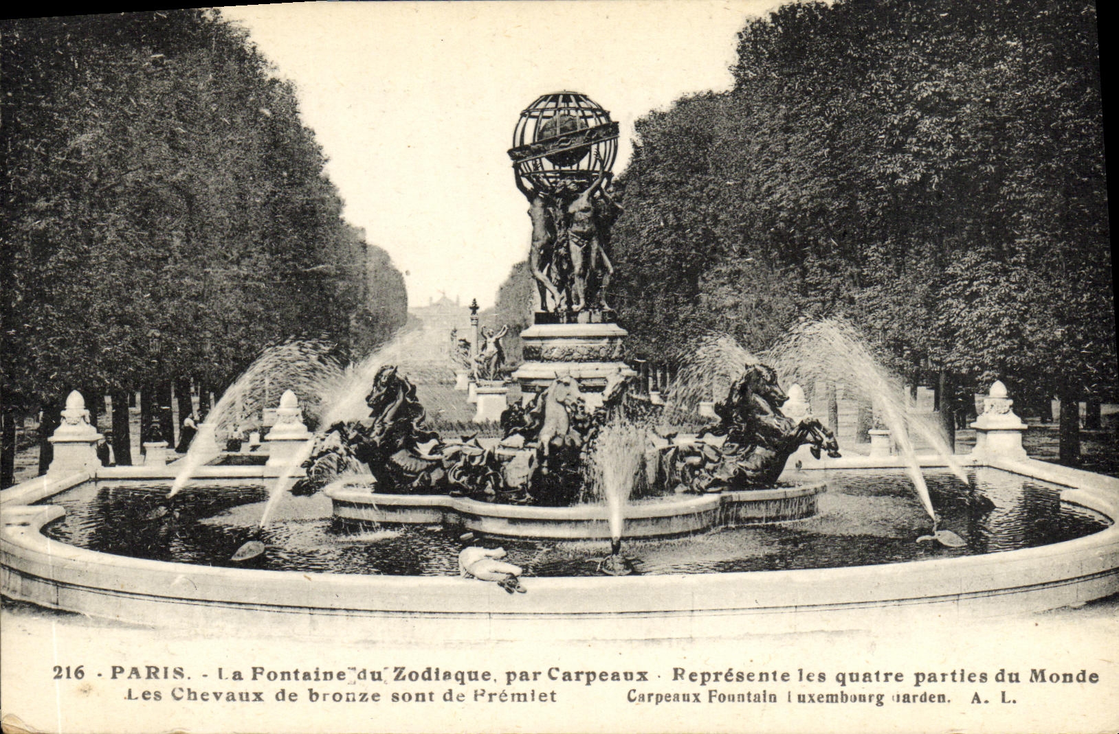 CPA Paris La Fontaine du Zodiaque Par Carpeaux