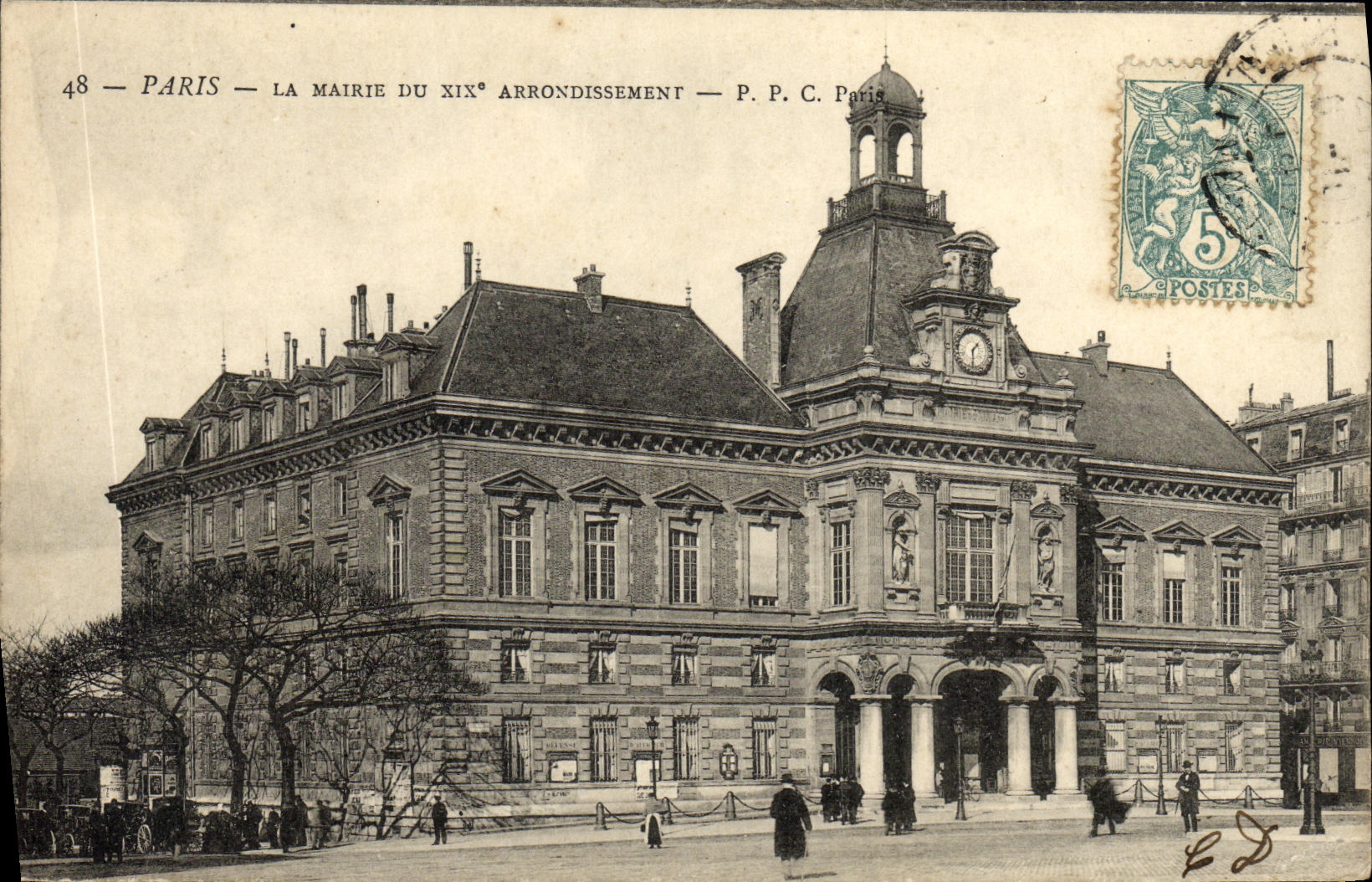 CPA Paris La Mairie du 19eme Arrondissenent