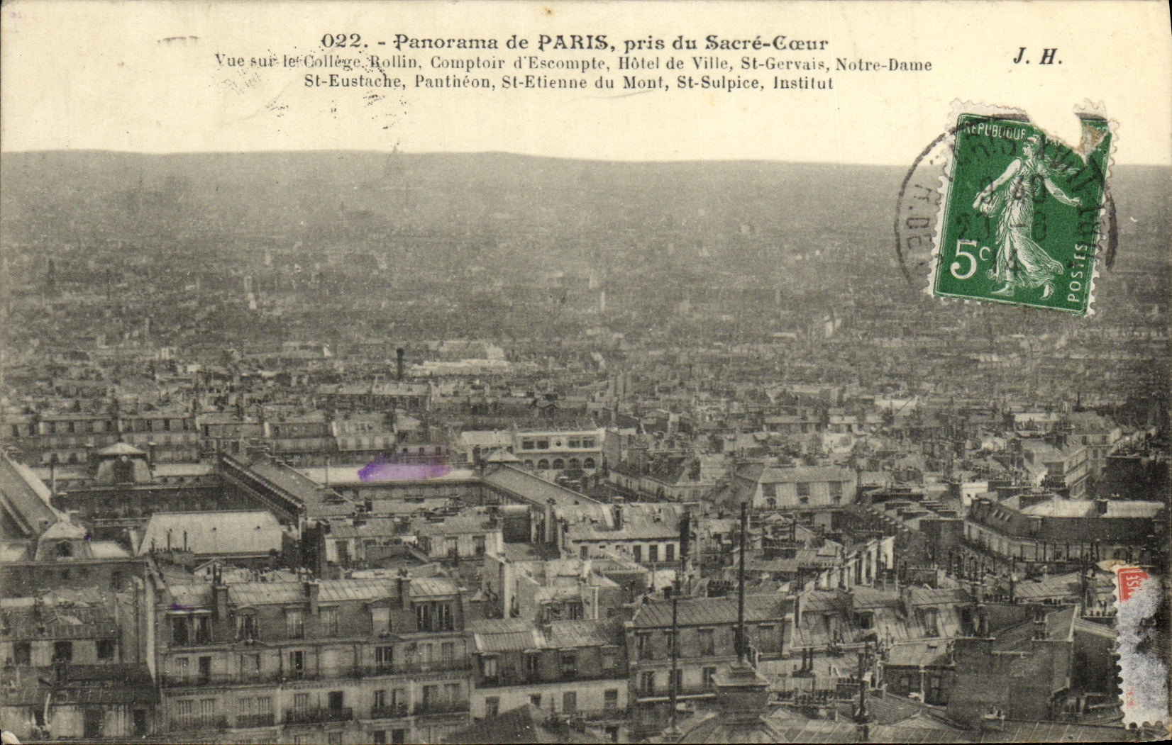 CPA Paris Panorama Pris du Sacre Coeur