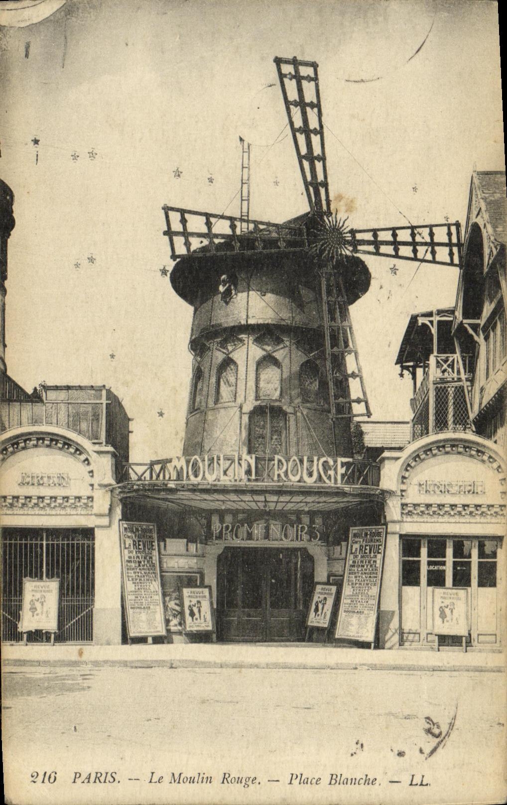 CPA Paris Le Moulin Rouge Place Blanche