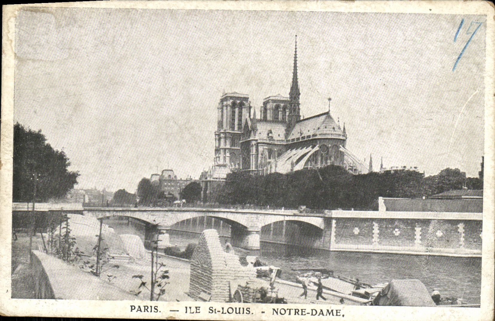 VINTAGE POSTCARD Paris Island St Louis Notre Dame