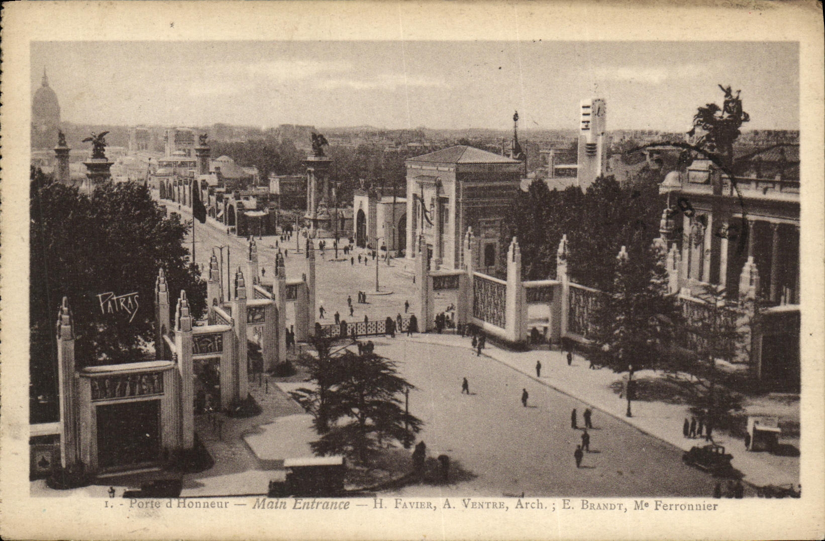 CPA Porte d Honneur Main Entrance Paris Exposition des Arts decoratifs modernes