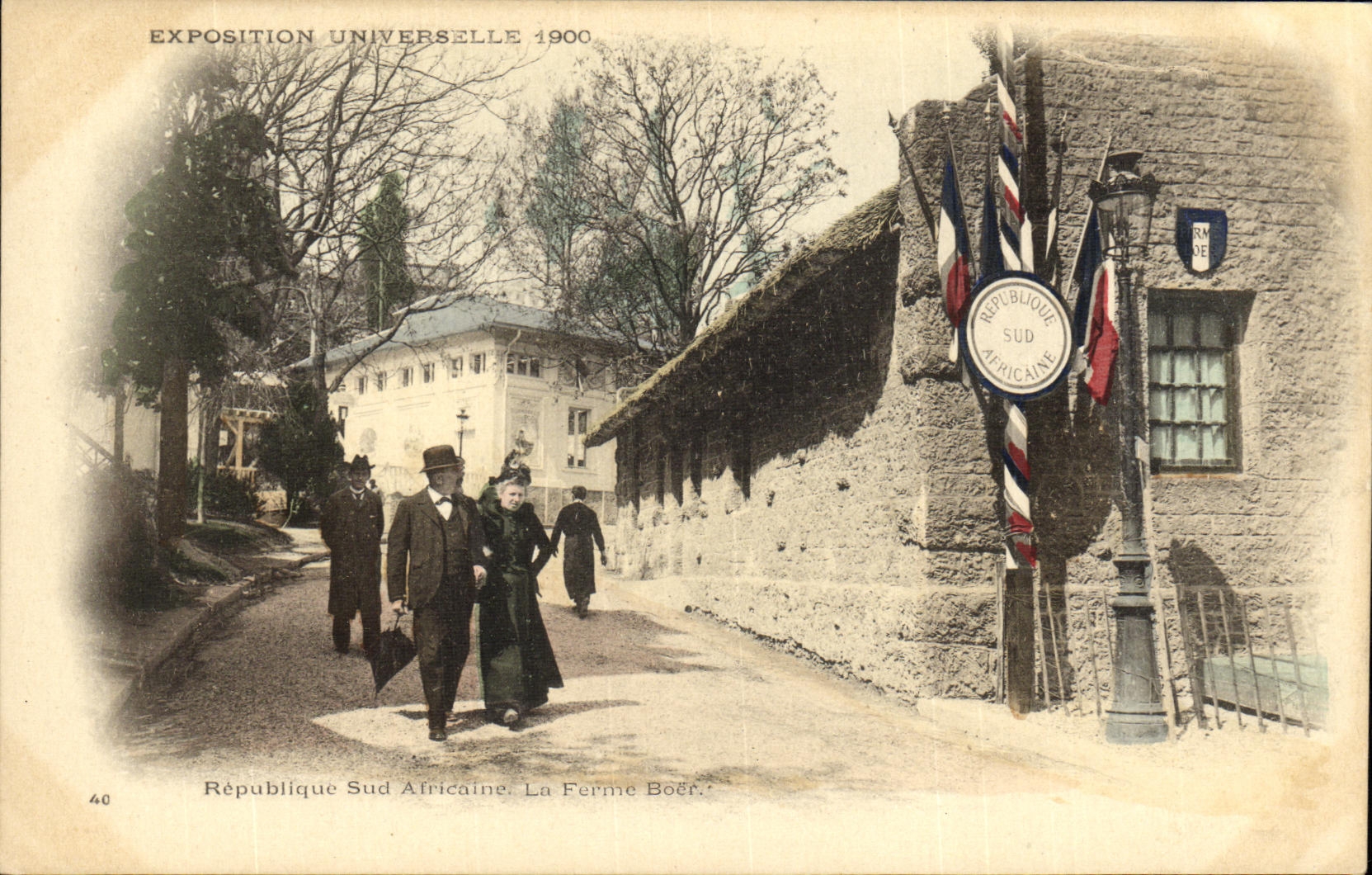 CPA Exposition Universelle Paris 1900 Republique Sud Africaine La Ferme boer Afrique du Sud