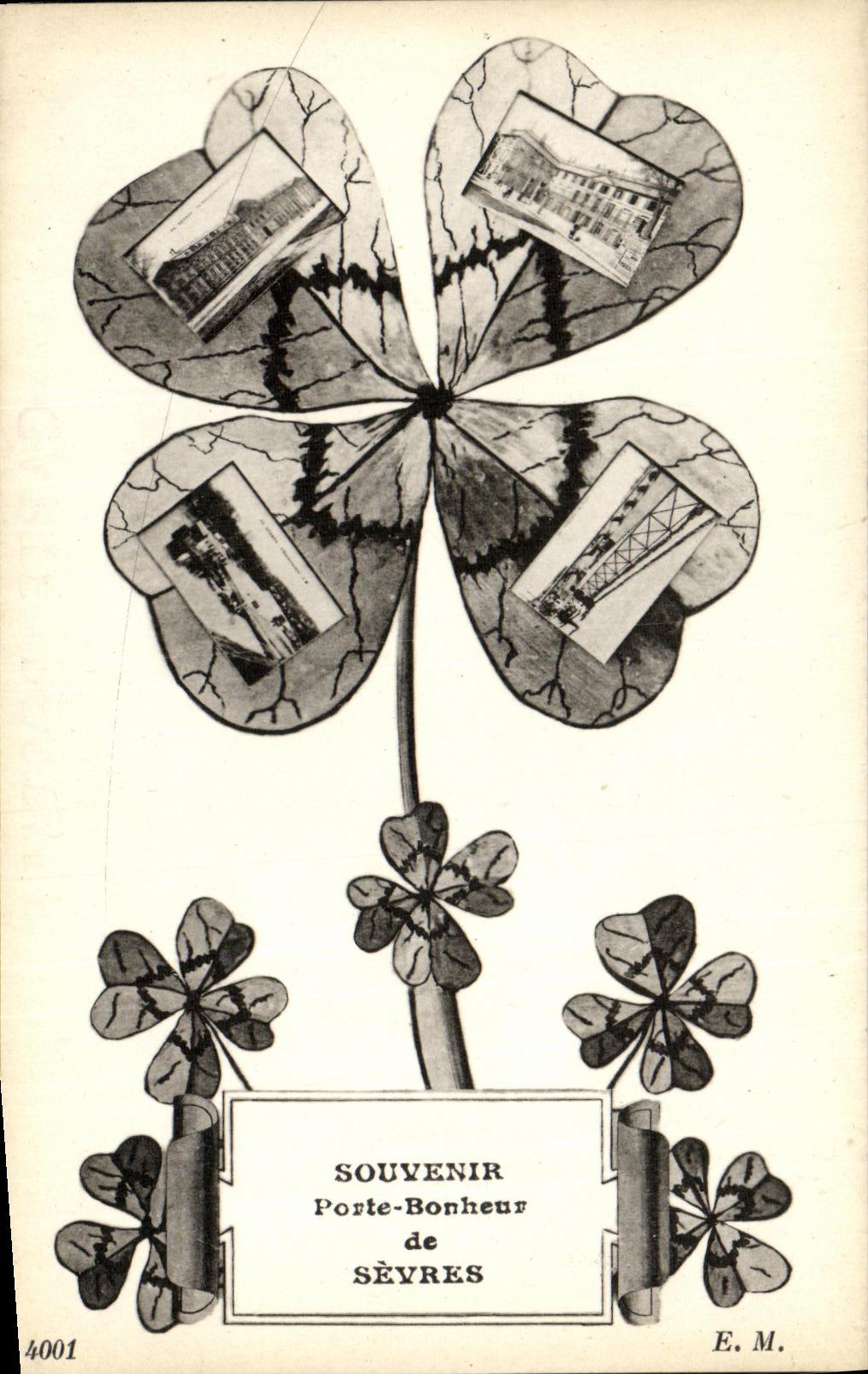 POSTAL de la VENDIMIA para recordar la felicidad de la puerta del trebol de Sevrres