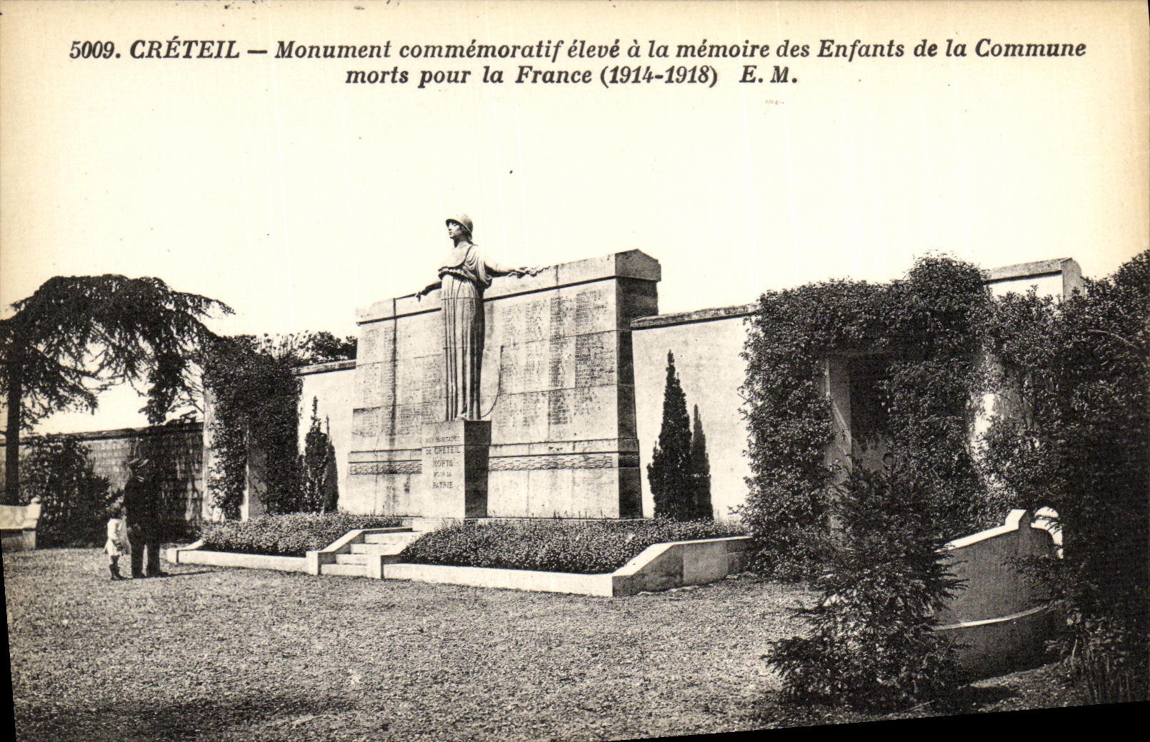 Informe conmemorativo de Creteil de la POSTAL de la VENDIMIA alto de los ninos de las muertes comunes para Militaria Francia