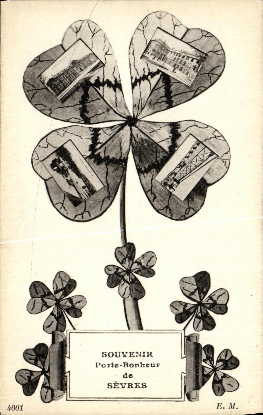 POSTAL de la VENDIMIA para recordar a Puerta Boncheur de Sevres Clover