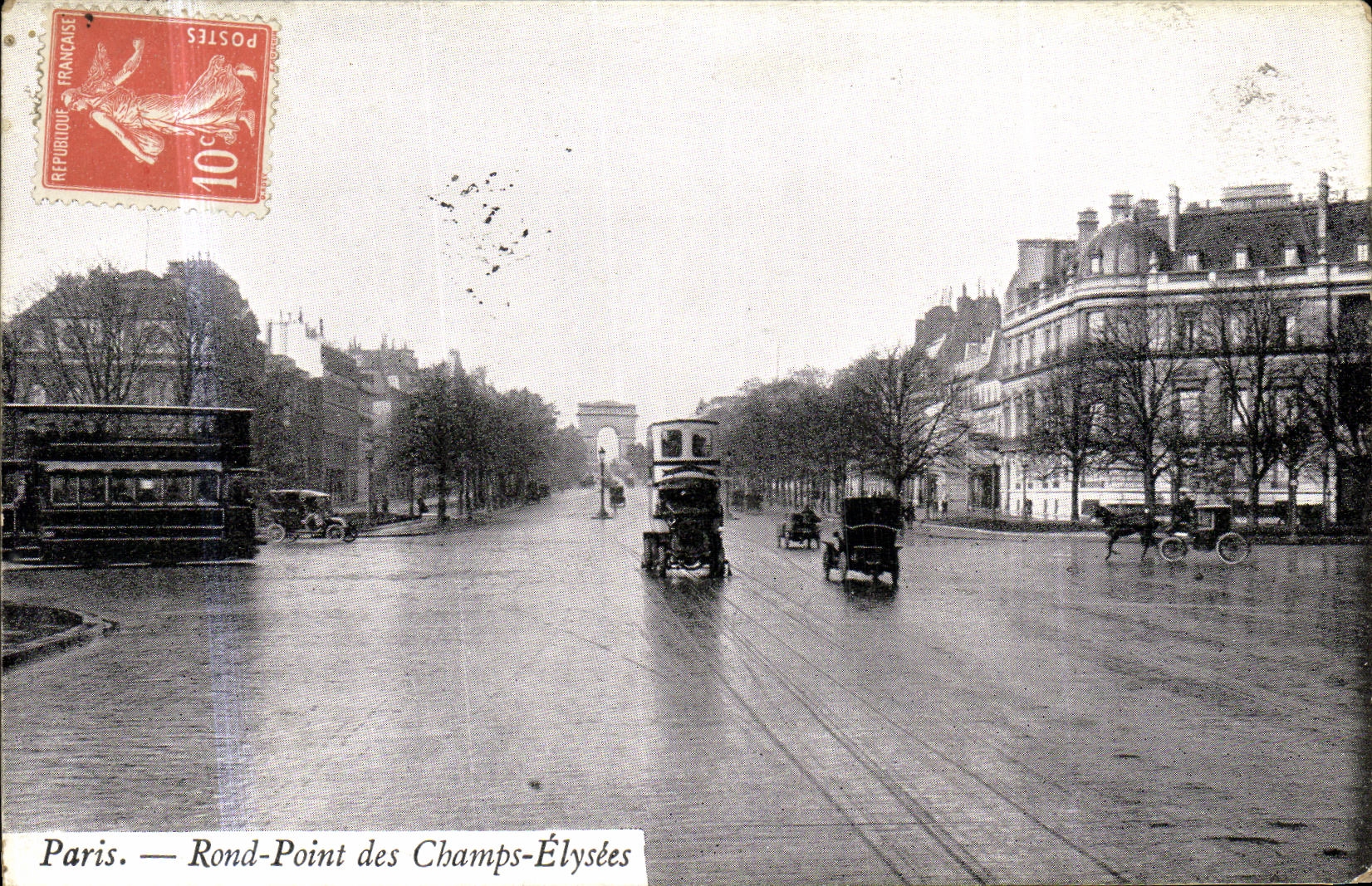 CPA Paris Rond Point des Champs Elysees