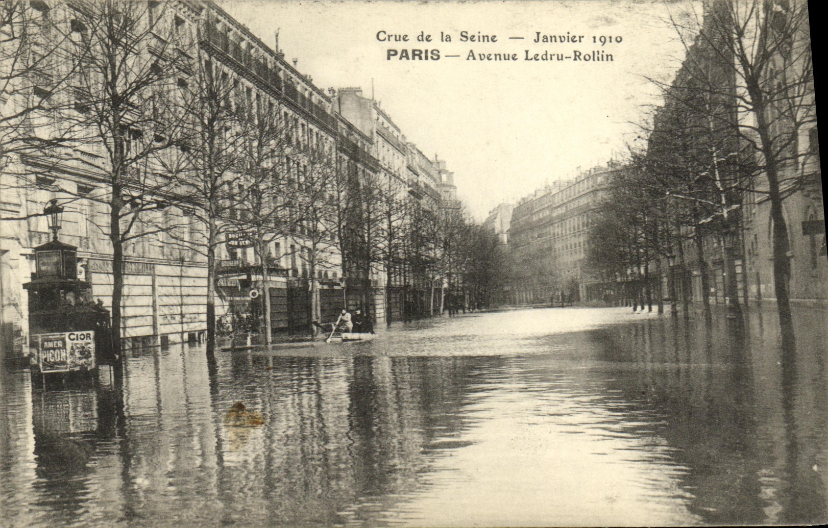 VINTAGE POSTCARD Believed of the Seine January Paris Which occurred Ledru Rollin