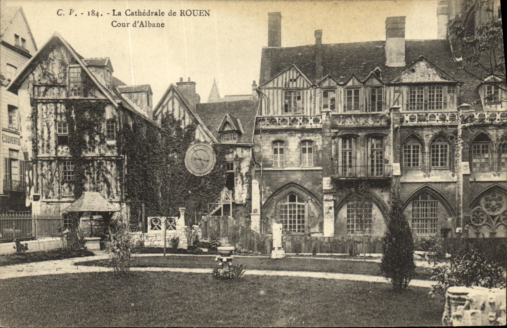 VINTAGE POSTCARD the Cathedral of Rouen Court D Albane