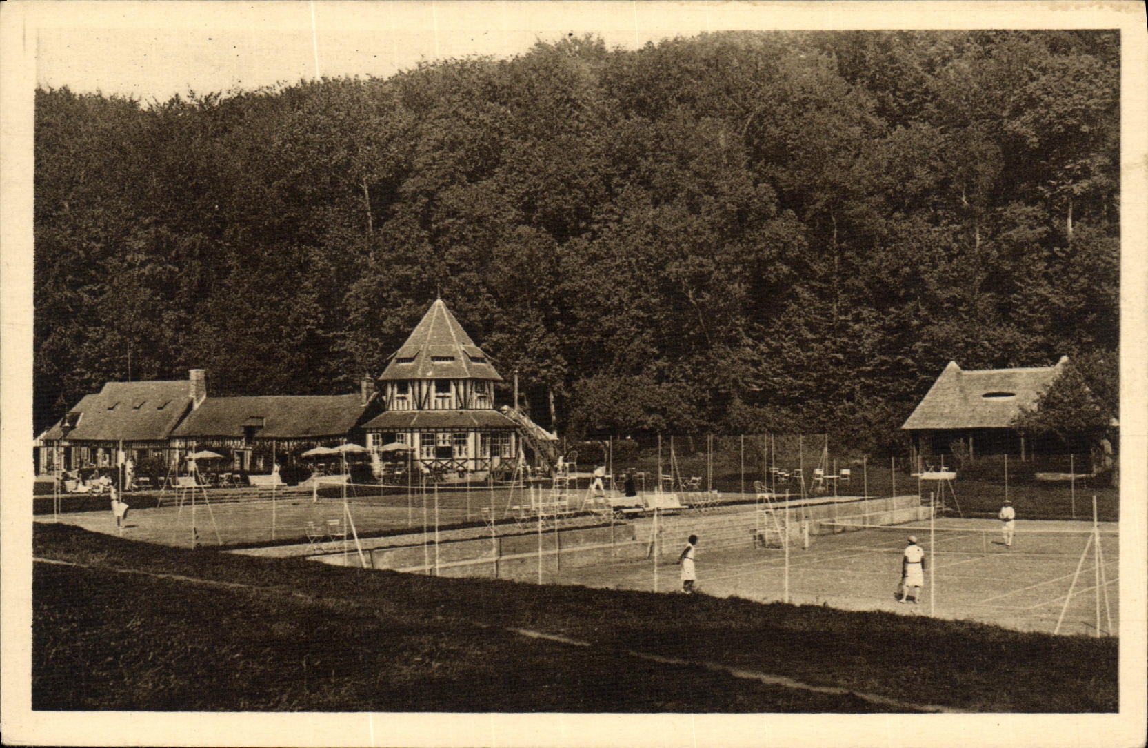 POSTAL Valerio santo de la VENDIMIA en la etapa de Caux Valeriquais el L corto abrigo y la casa