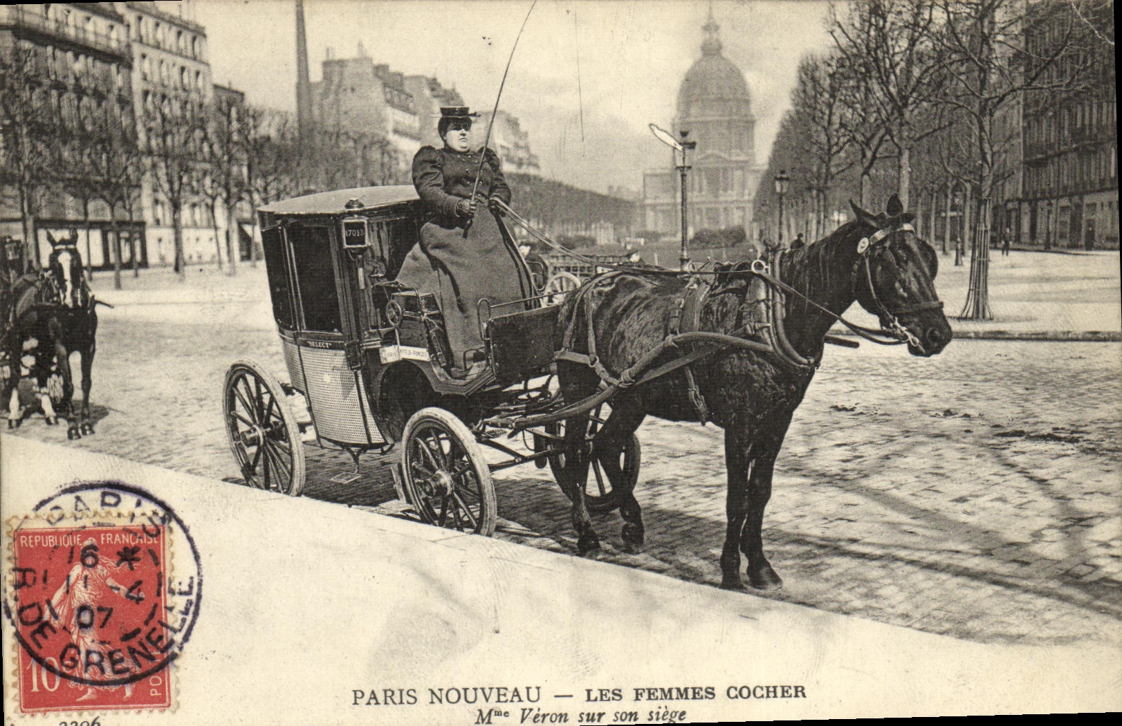 CPA Paris Nouveau Les Femmes Cocher TOP Cheval