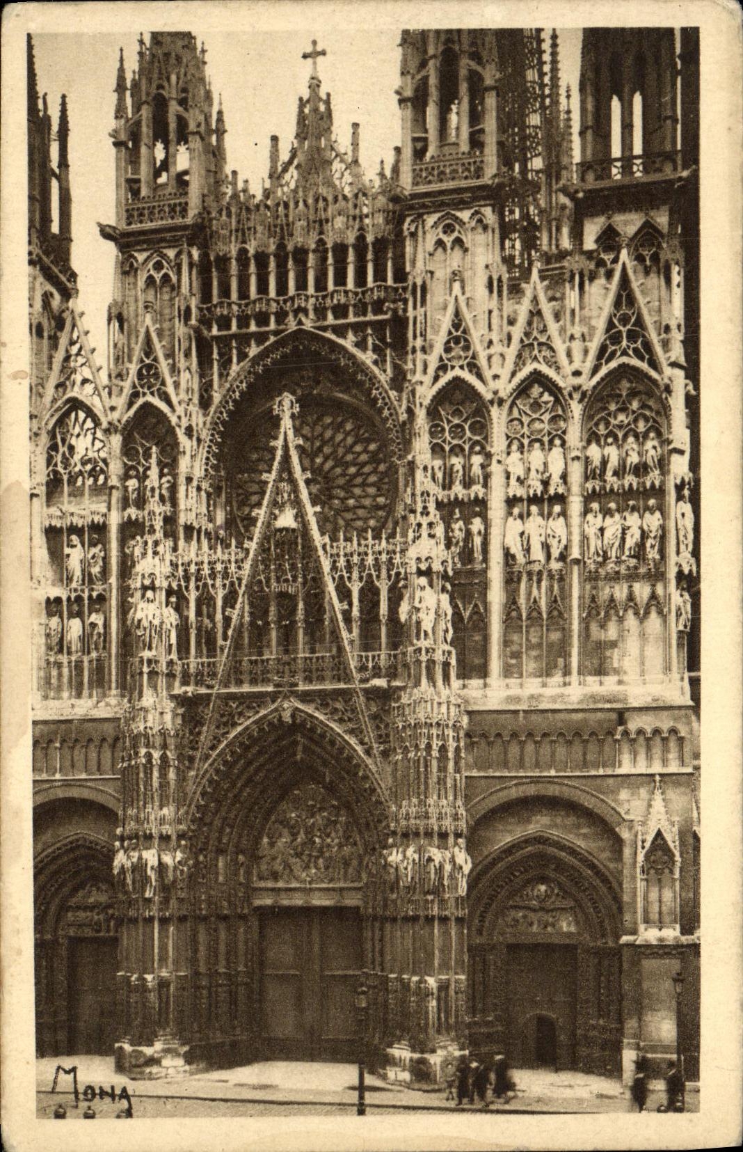 VINTAGE POSTCARD Rouen the City Museum Cathedral