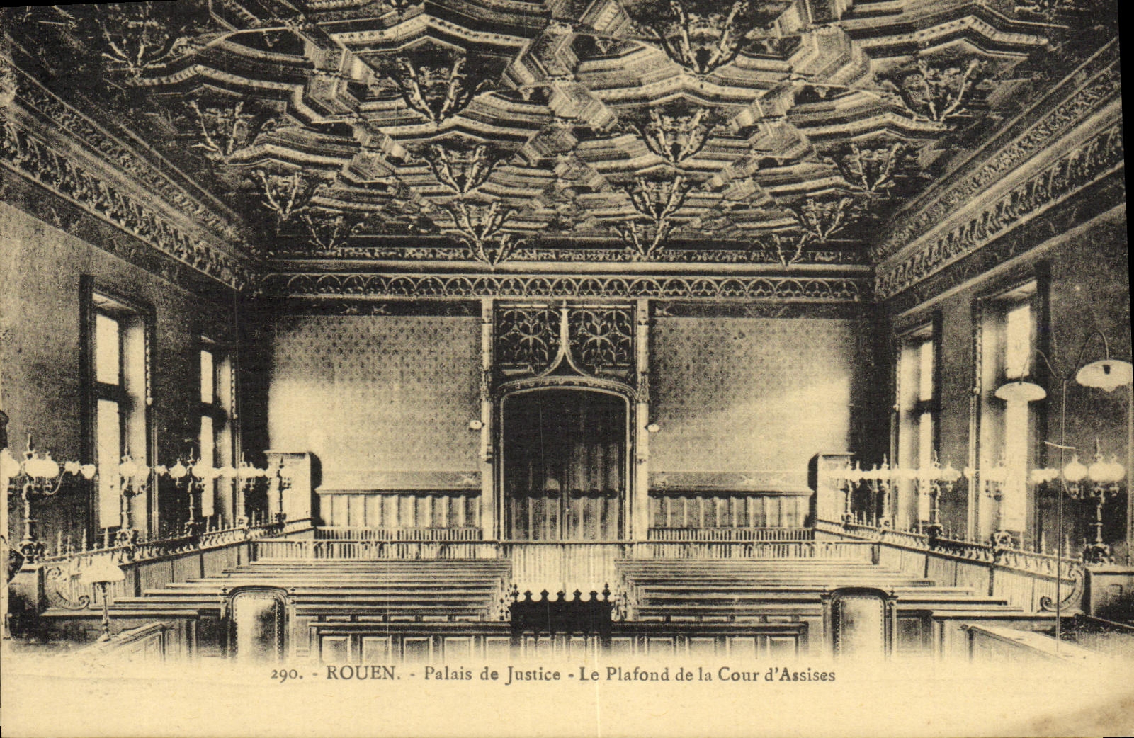 VINTAGE POSTCARD Rouen Law courts the Ceiling of the Court D Sitted