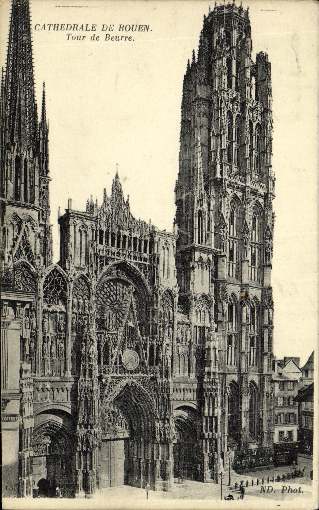 VINTAGE POSTCARD Rouen Cathedral Of Butter Turn