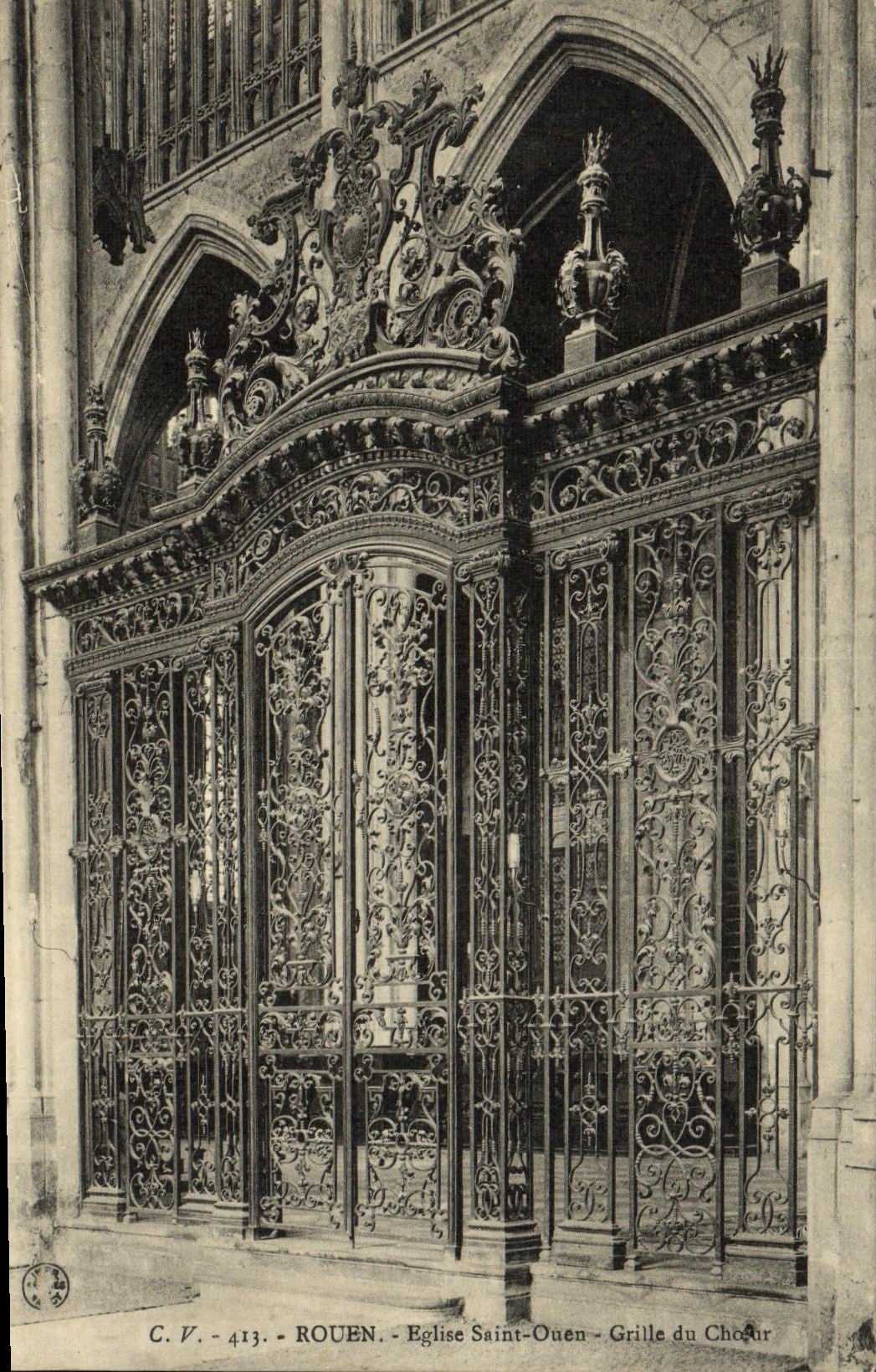 VINTAGE POSTCARD Rouen Eglise Ouen Saint Roasts of Cheour