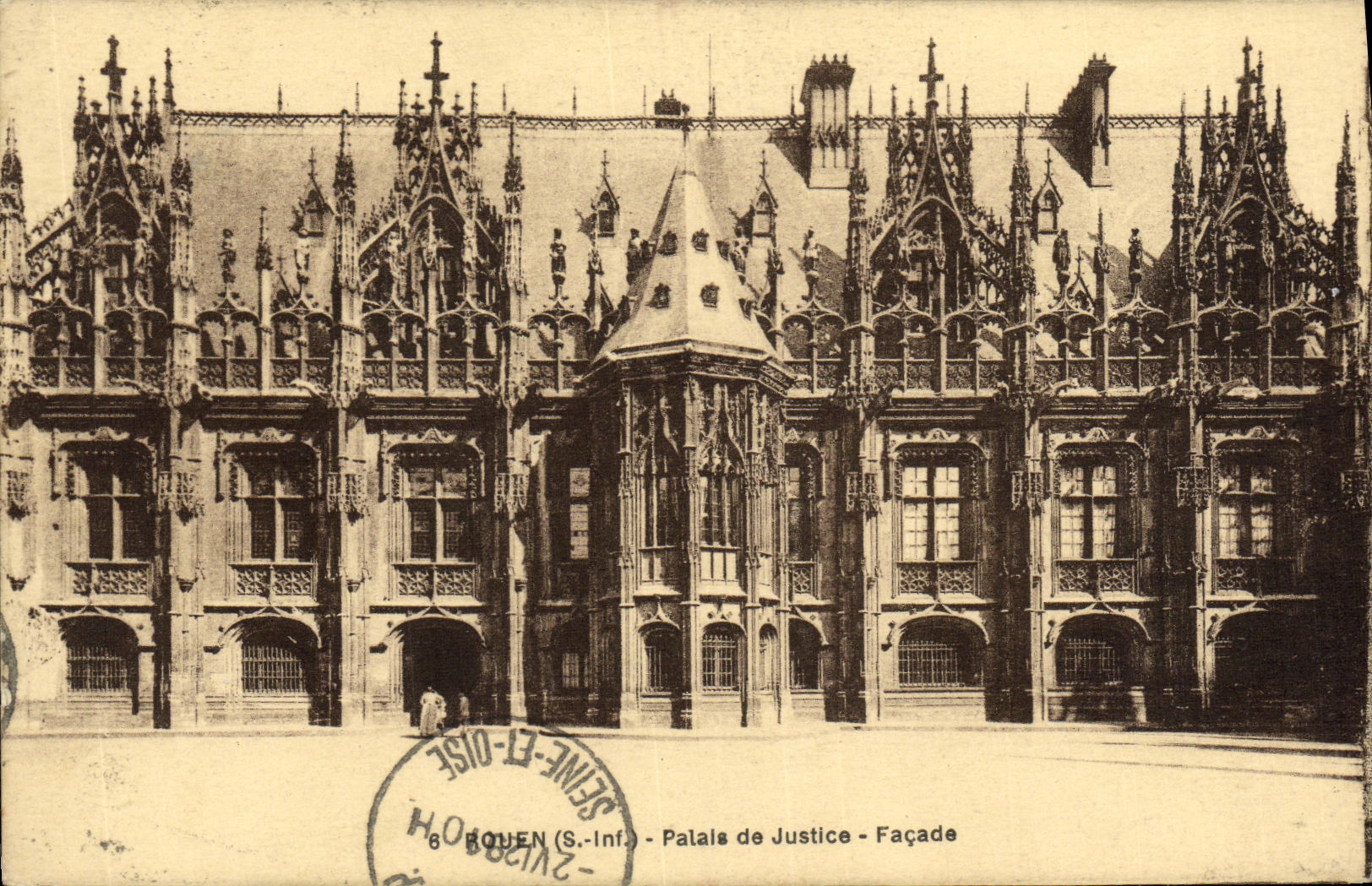 VINTAGE POSTCARD Rouen Palae de Justice Frontage