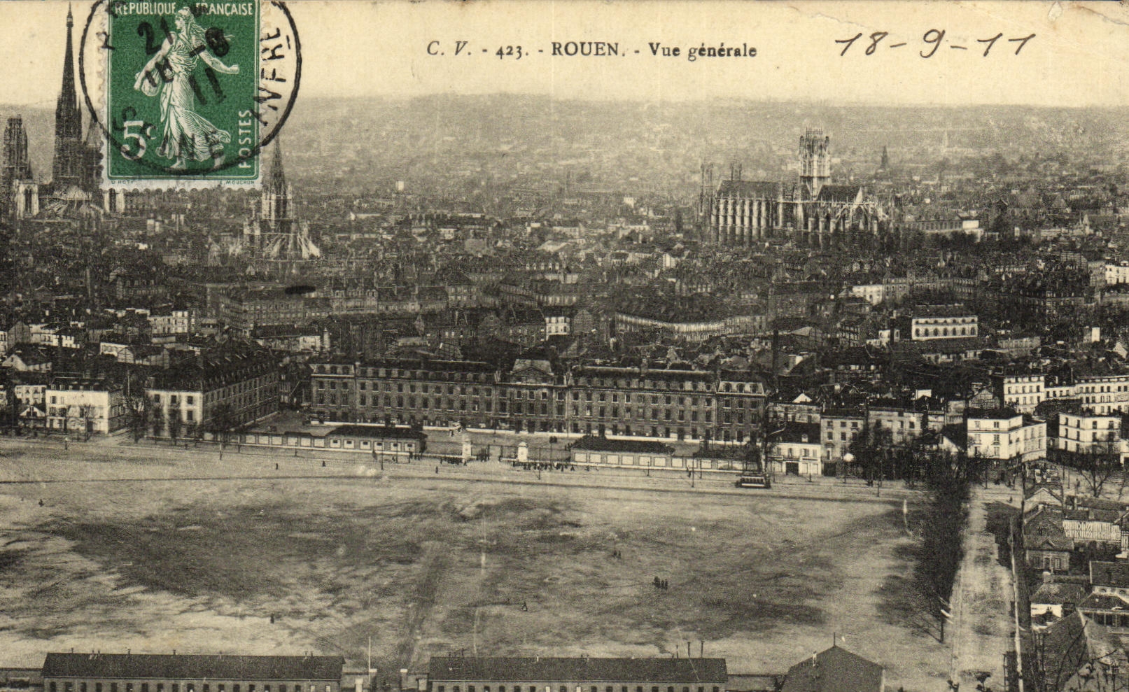 VINTAGE POSTCARD Rouen Church St Ouen Seen D Together