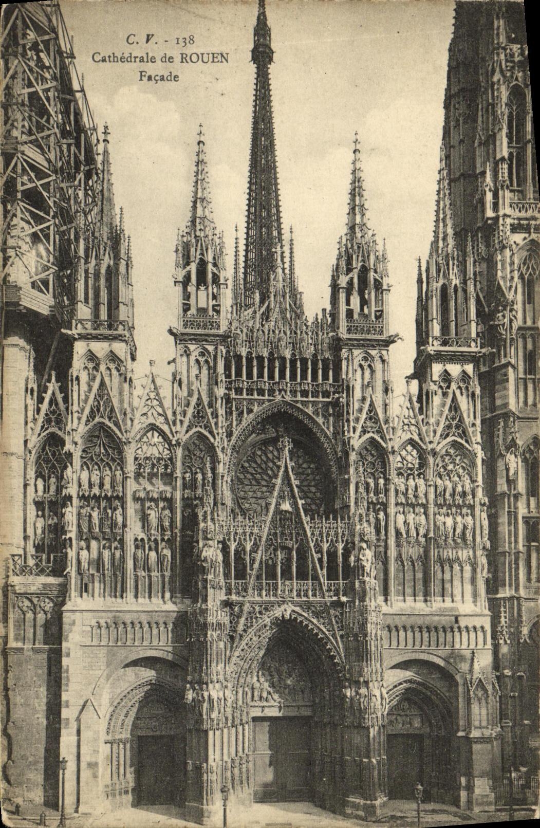 VINTAGE POSTCARD Rouen cathedral of Rouen
