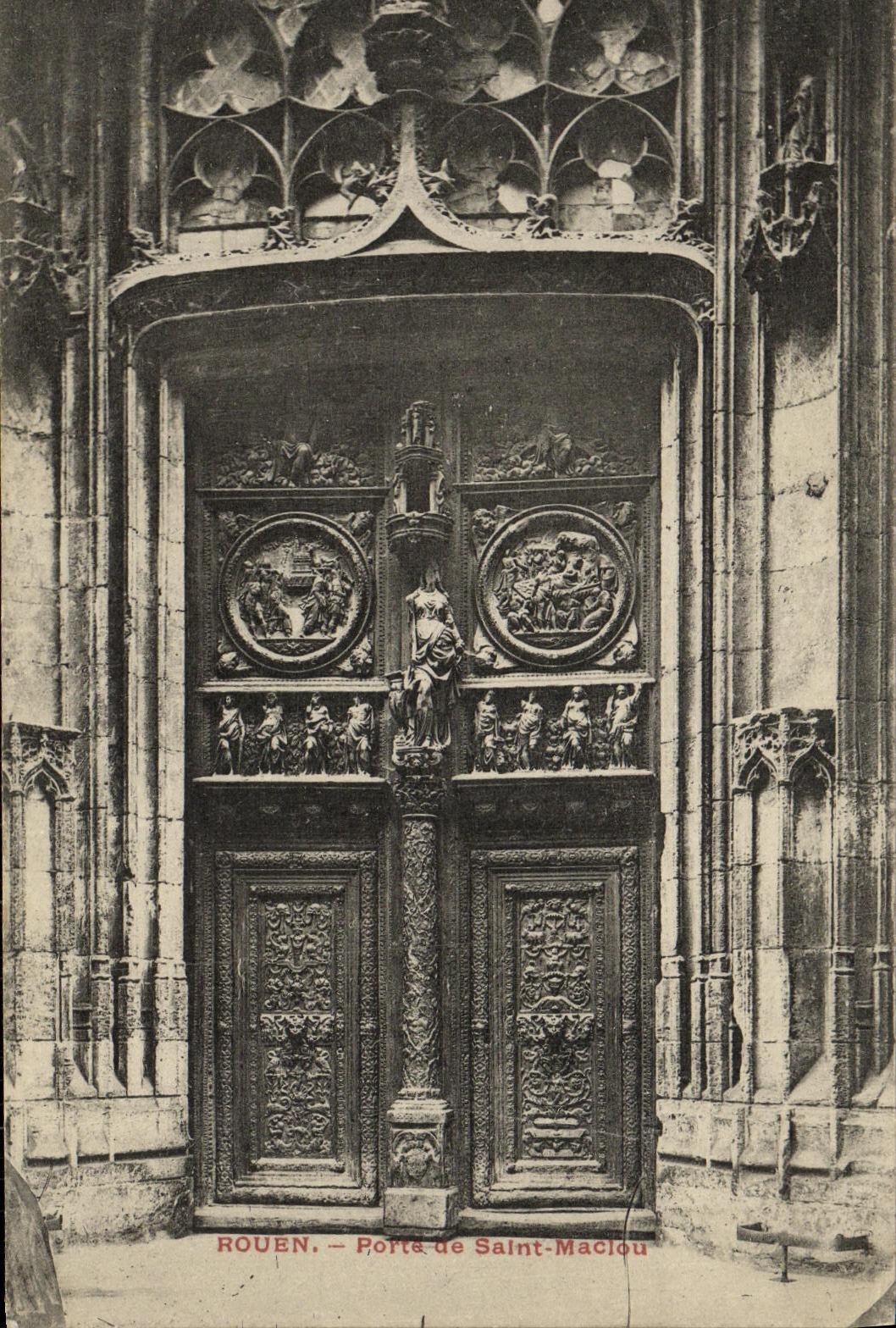 VINTAGE POSTCARD Rouen Carries of Maclou Saint